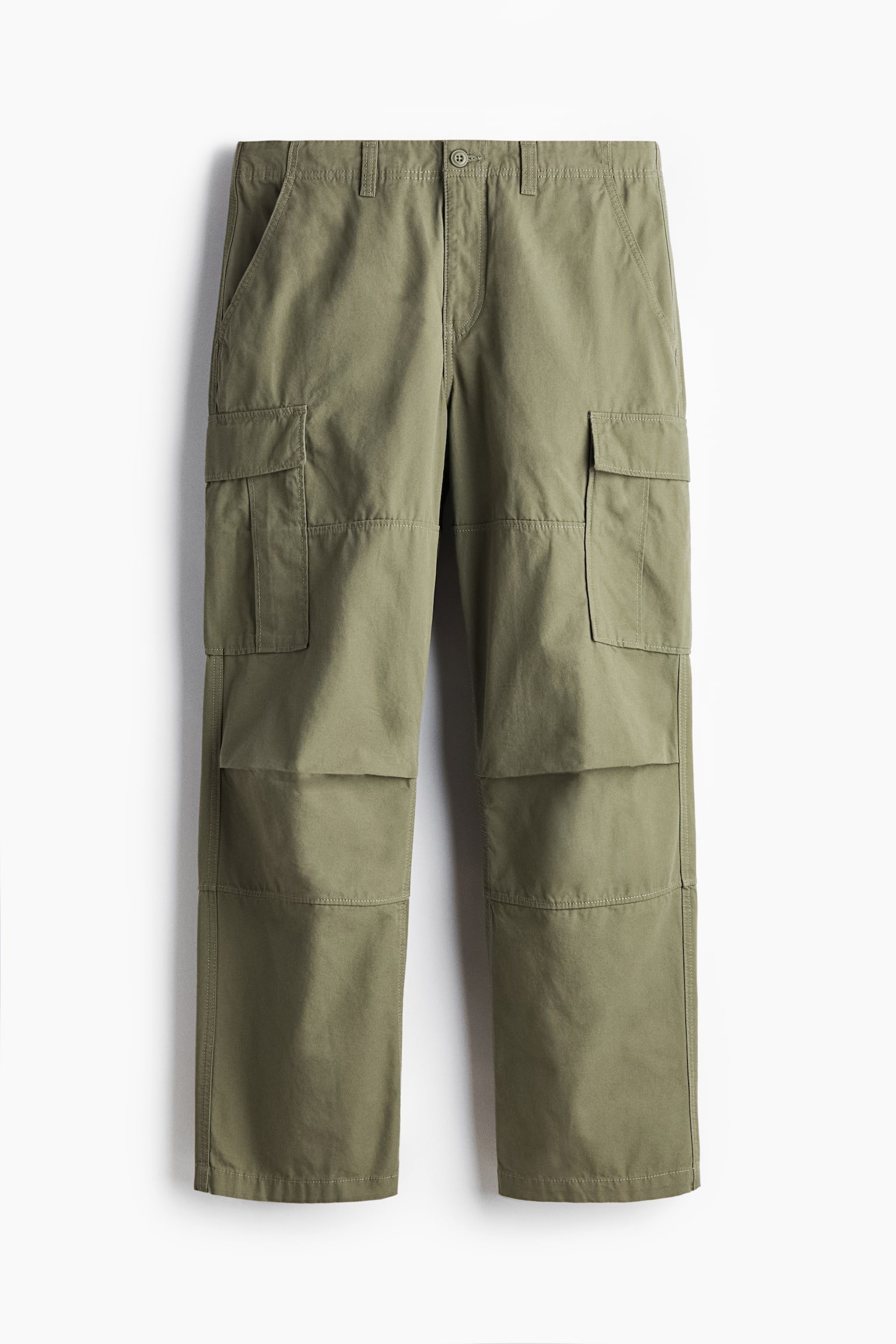 Relaxed Fit Cotton cargo trousers - Khaki green/Brown/Black/Light beige - 2