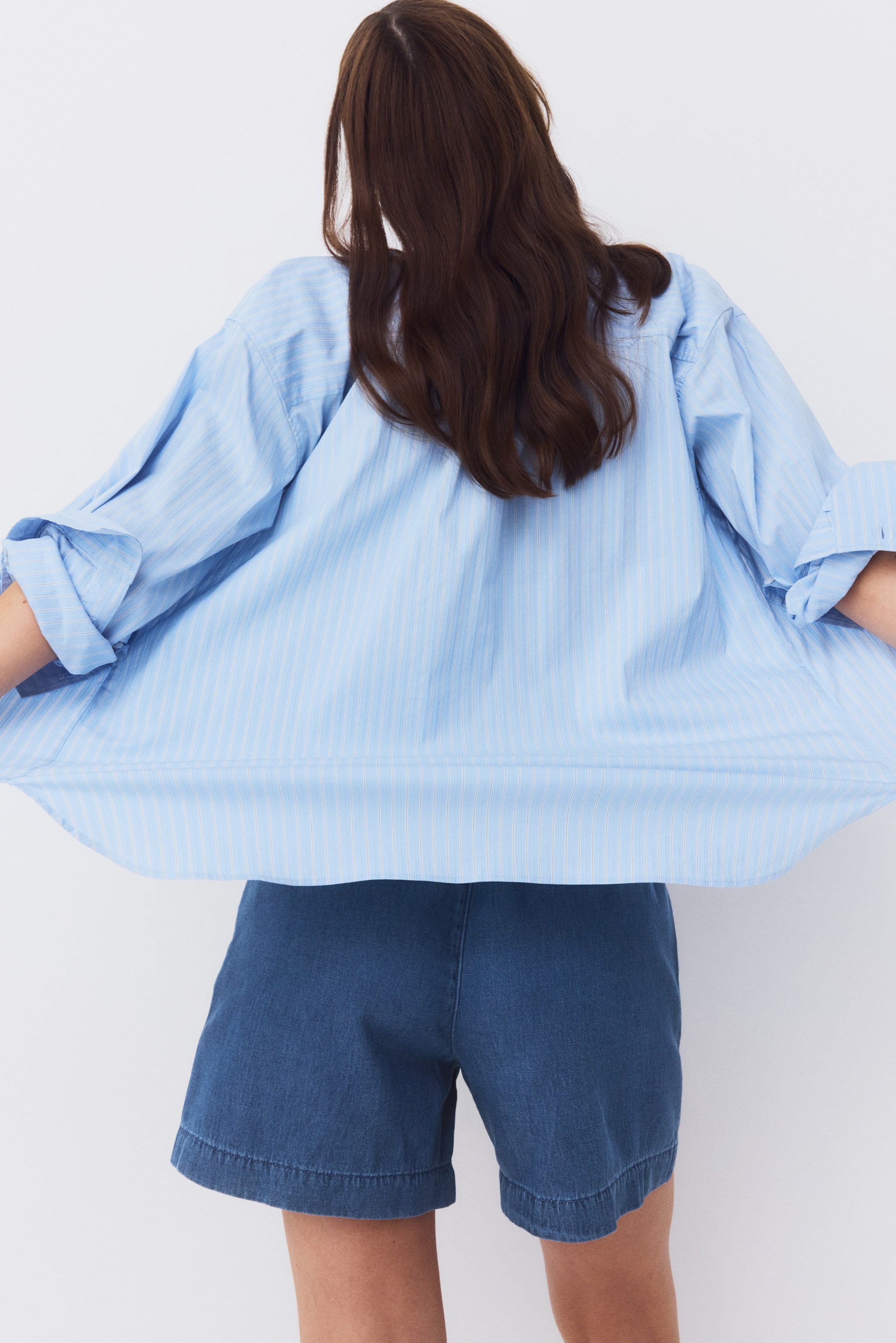 MAMA Short à cordon en denim