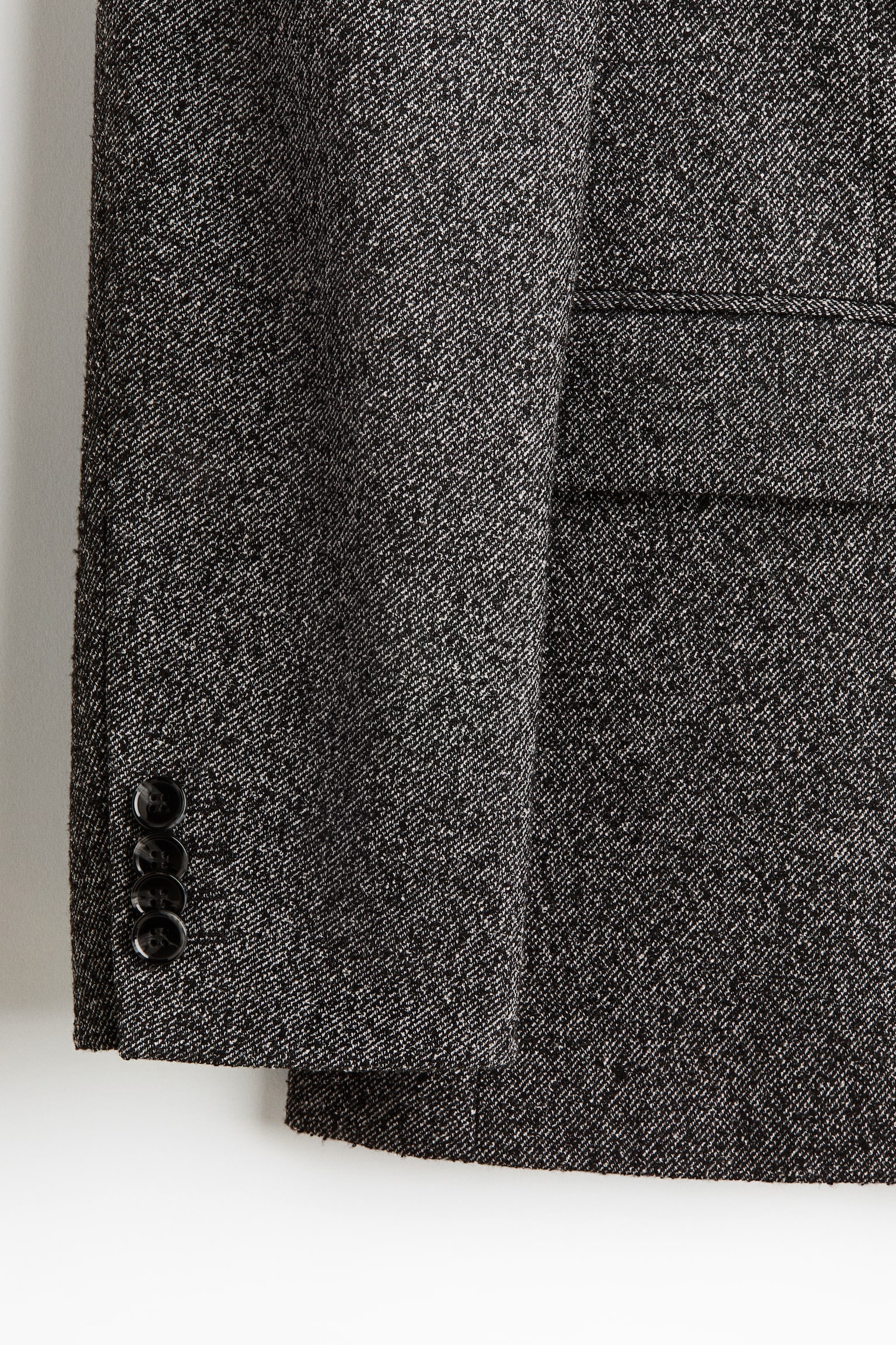 Veste Regular Fit à fermeture croisée - Gris foncé chiné - 4