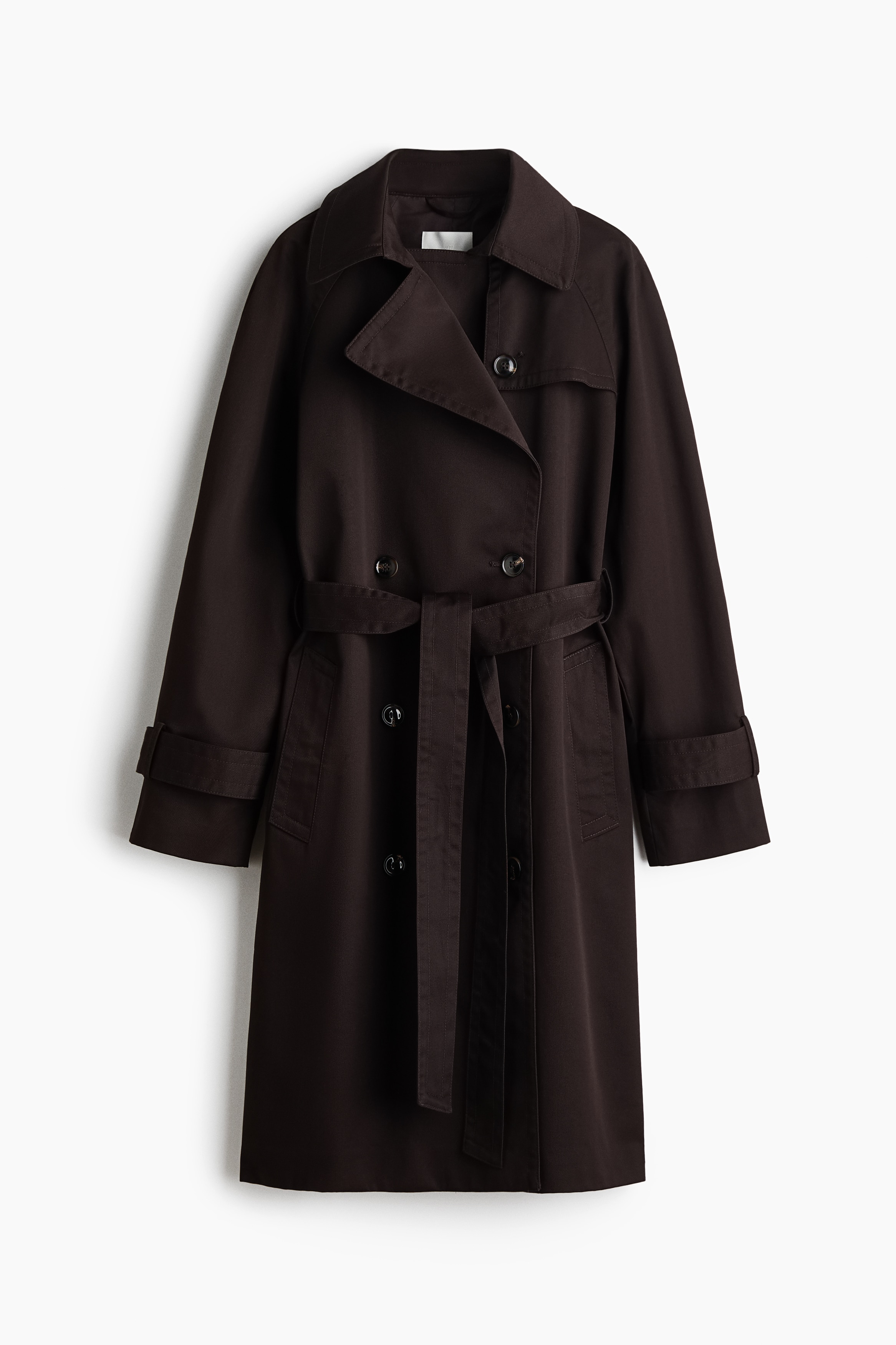 Tie-belt trench coat - Dark brown