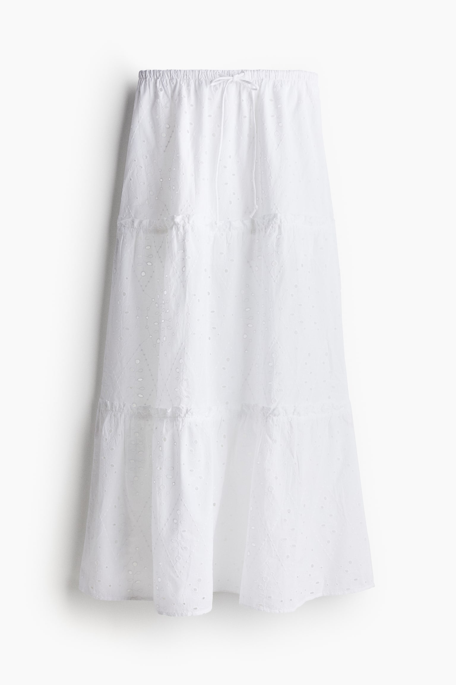 Broderie Anglaise Skirt - White - 2