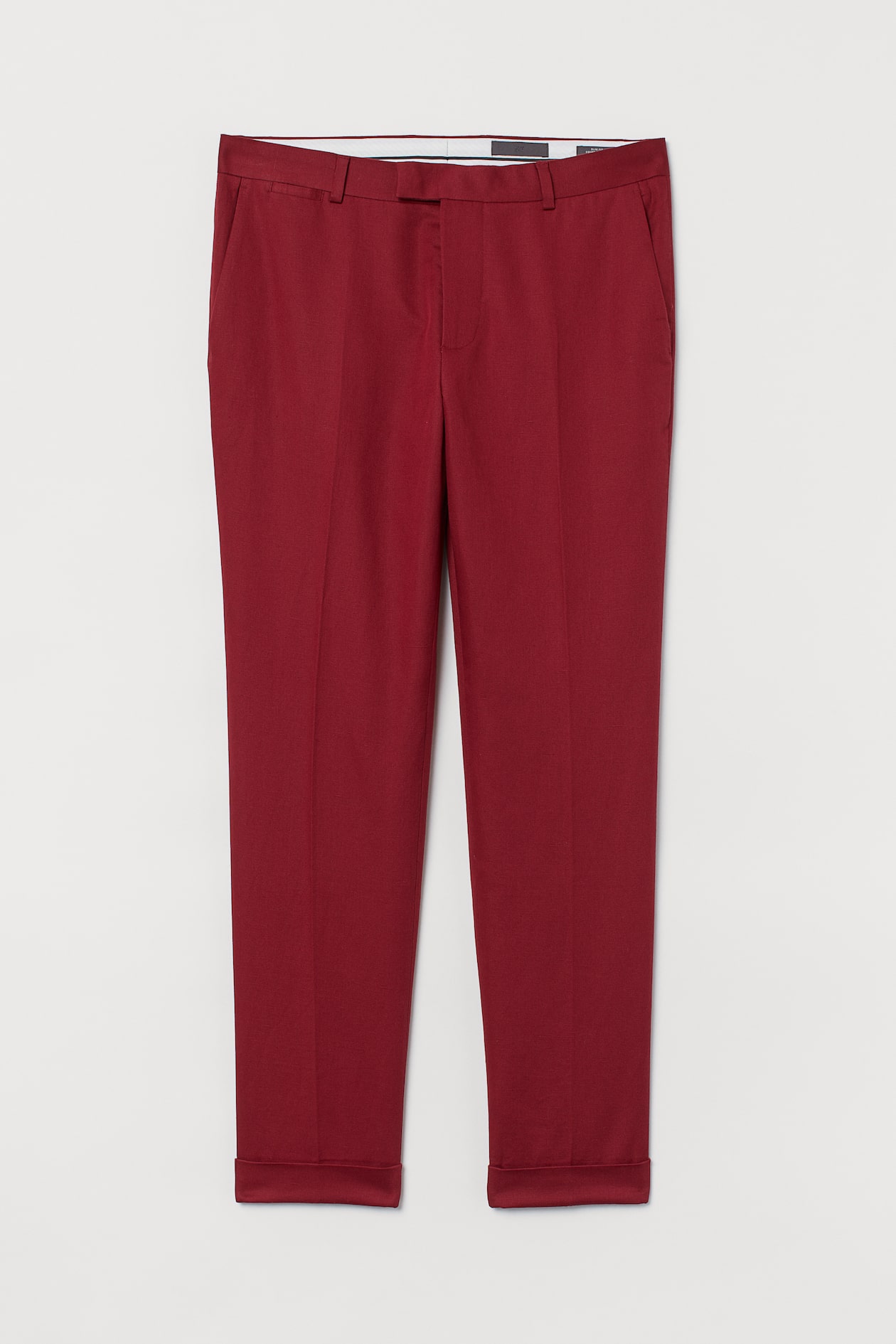 Slim Fit Suit Pants - Long - Dark red - Men | H&M US