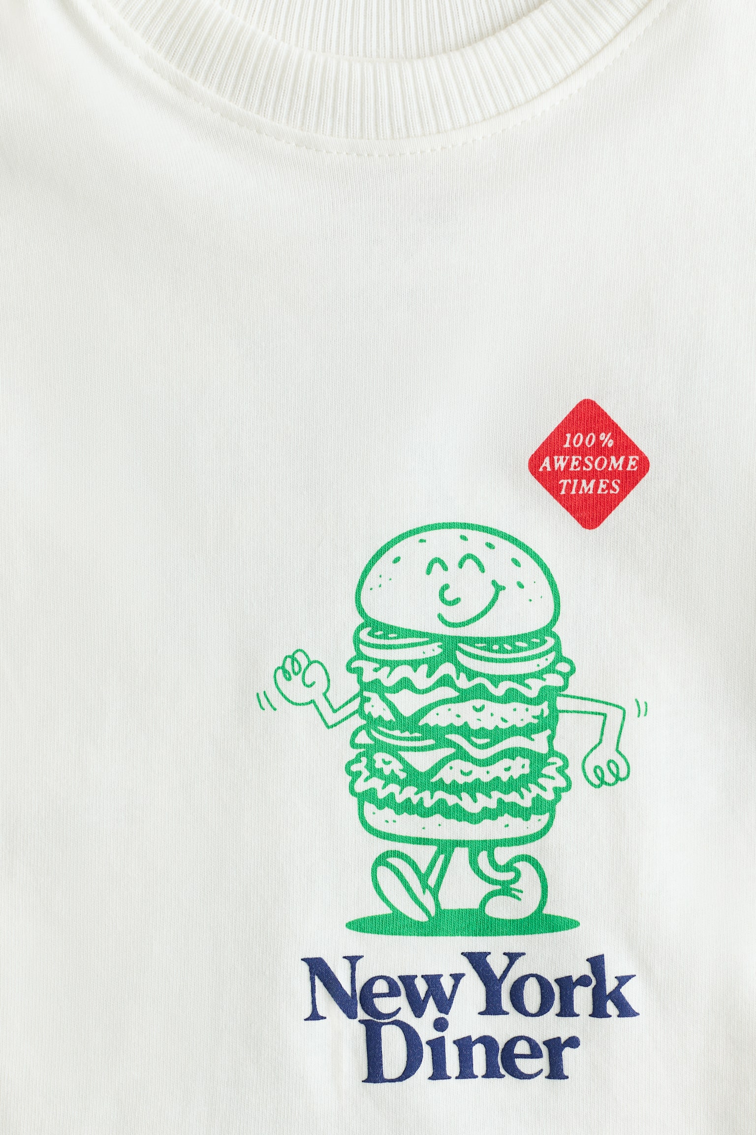 Printed T-shirt - White/New York Diner/White/Fast Crew/Dusty turquoise/Energy/Black/NASA/White/Boston Garage Club/Navy blue/Sports/Navy blue/Bear - 5