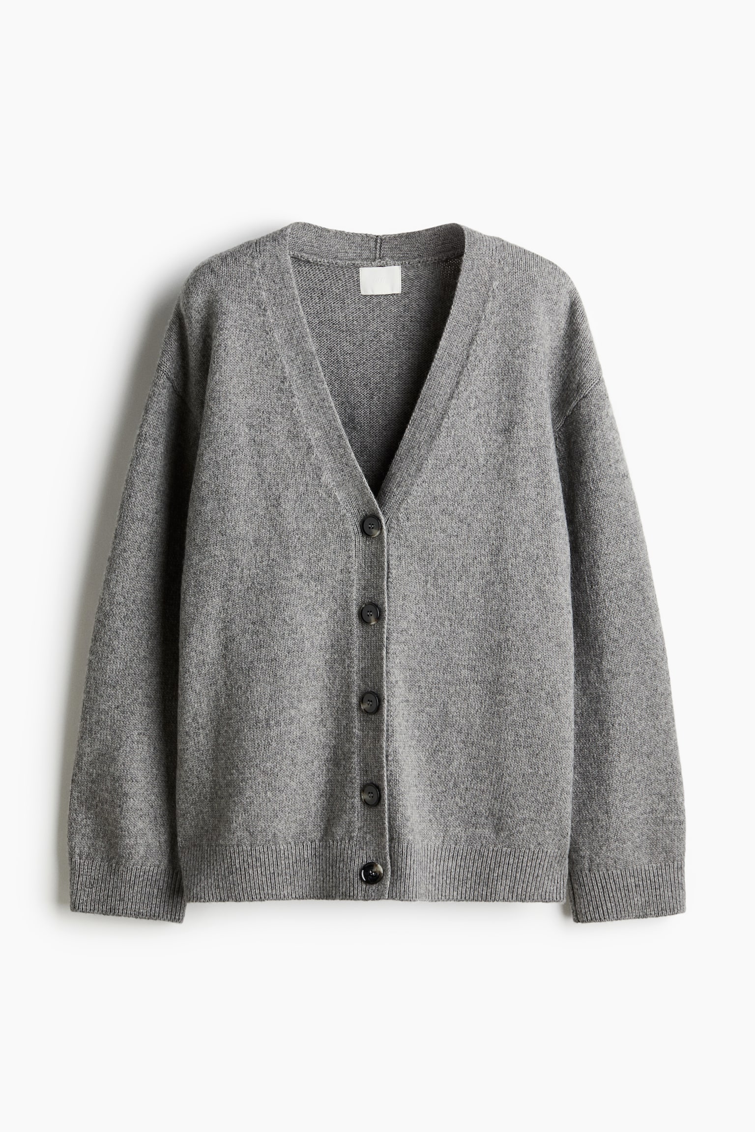 Knitted cardigan - Grey marl - 2