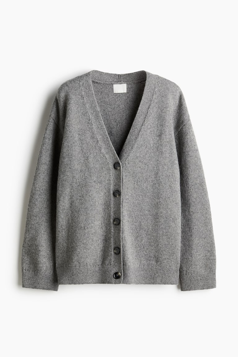 Gestrickter Cardigan Graumeliert Ladies H&M DE