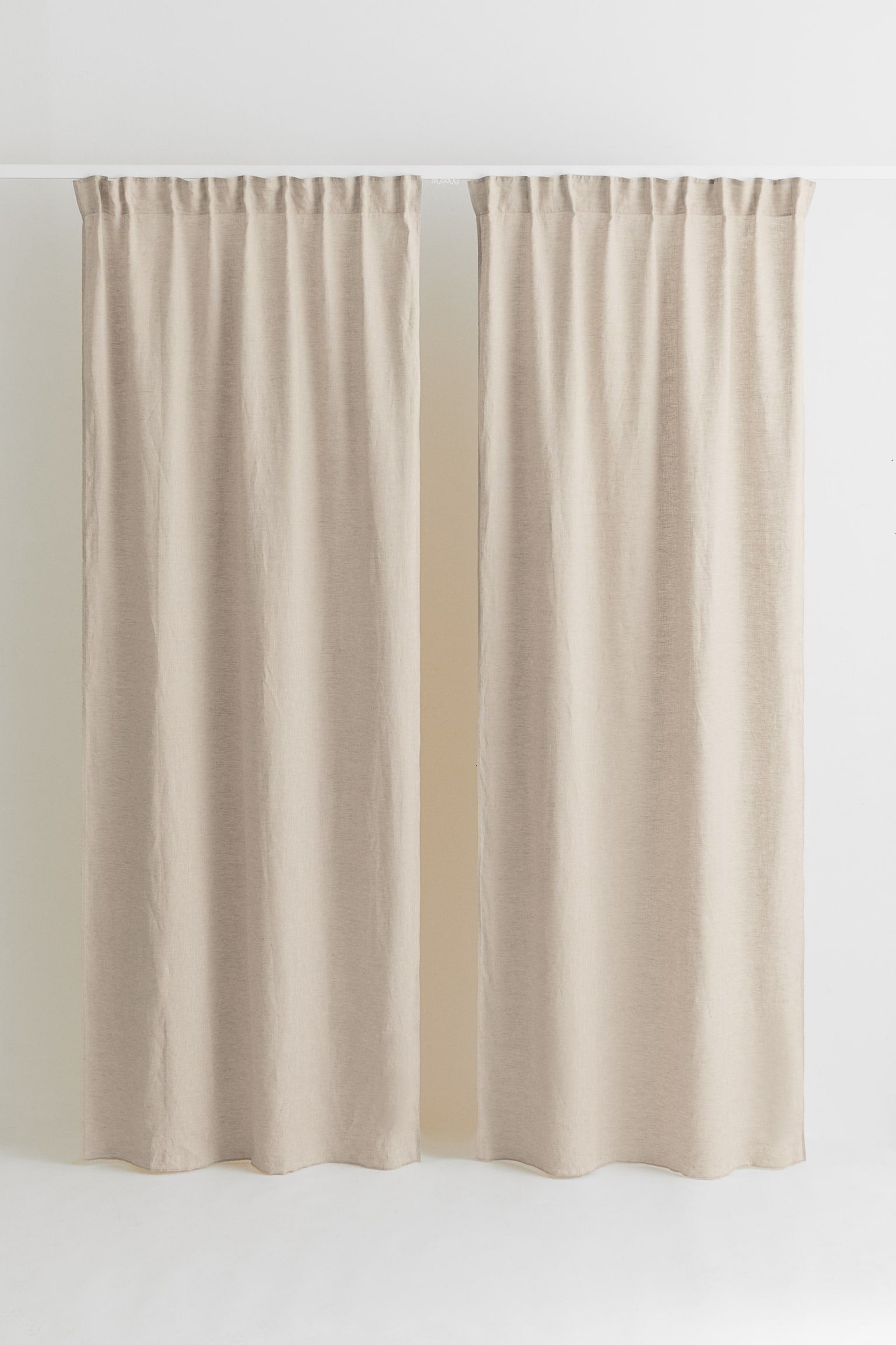 2-pack multiway linen curtains - Light beige/Grey/Greige - 2