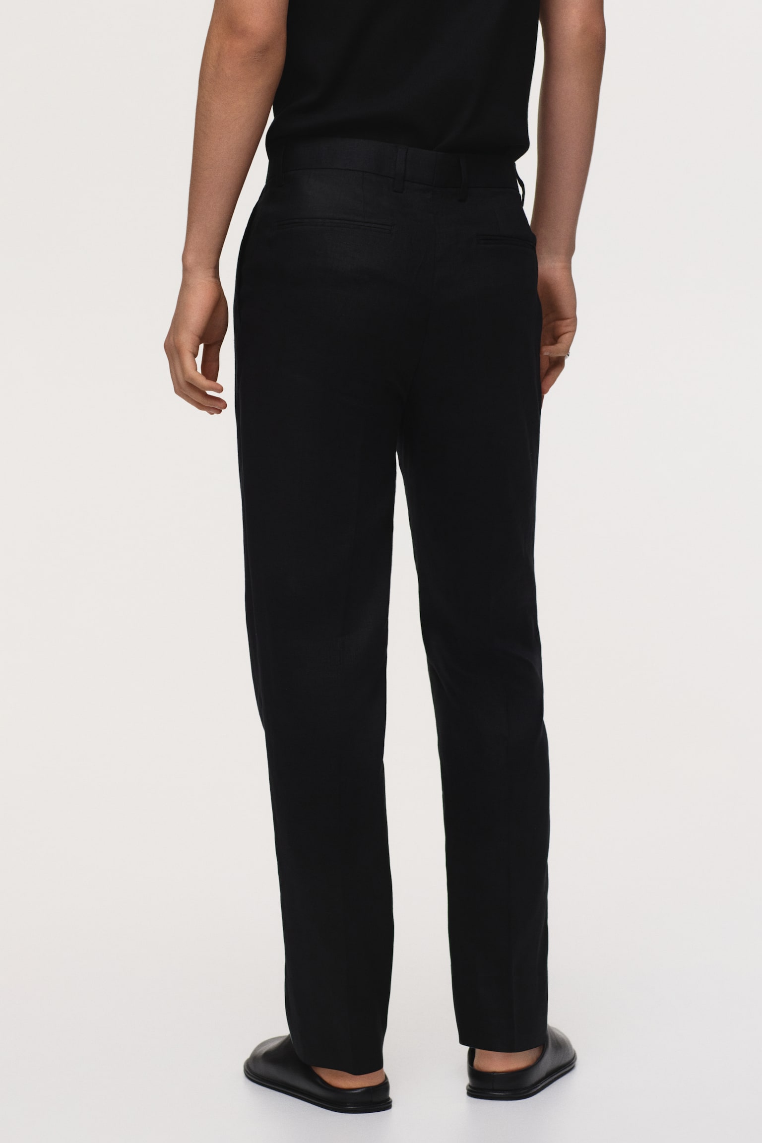 Pantalon de costume Slim Fit en lin - Noir/Vert clair/Beige clair/Vert kaki/Beige/Bleu marine - 5