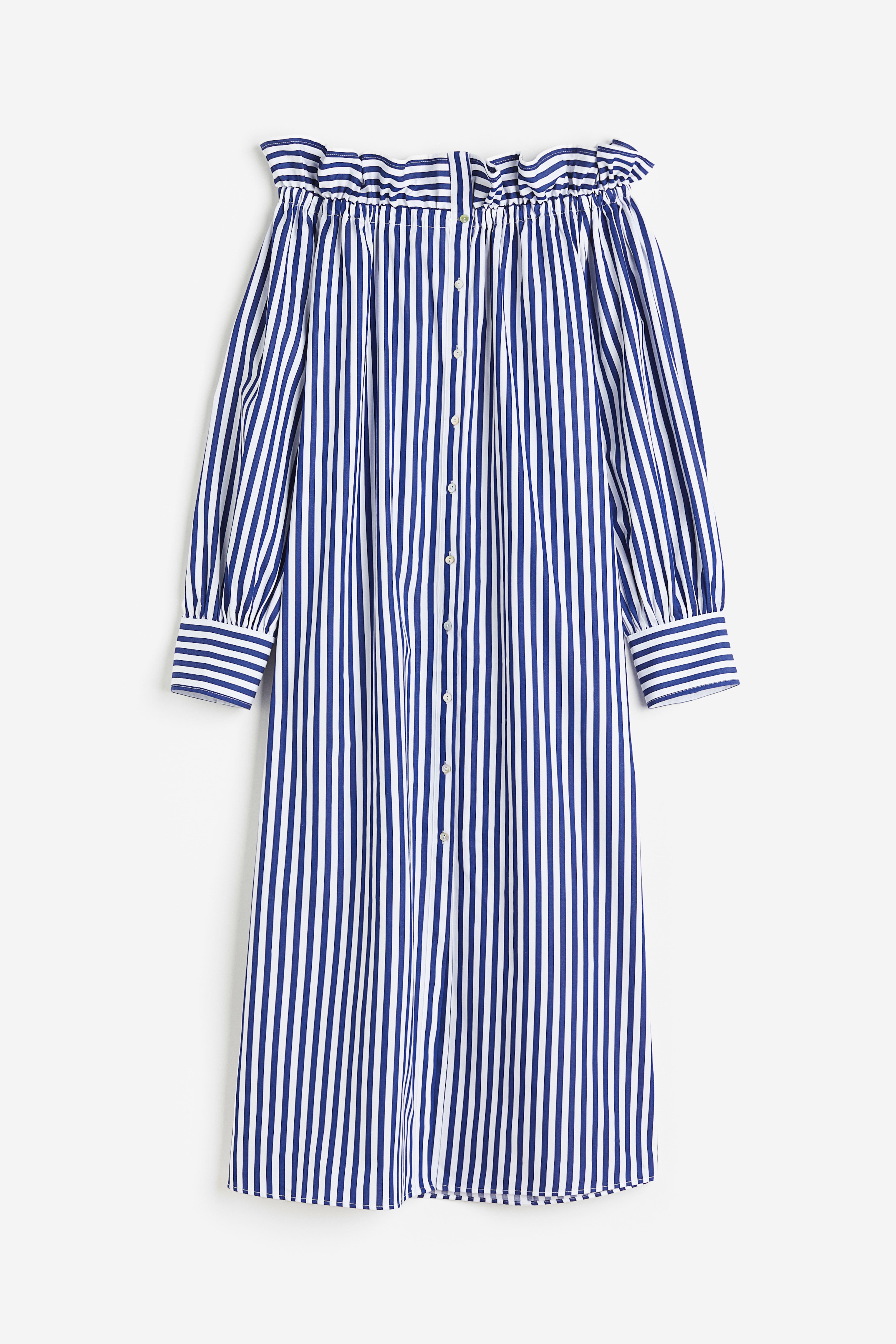 H&m blue off shoulder dress best sale