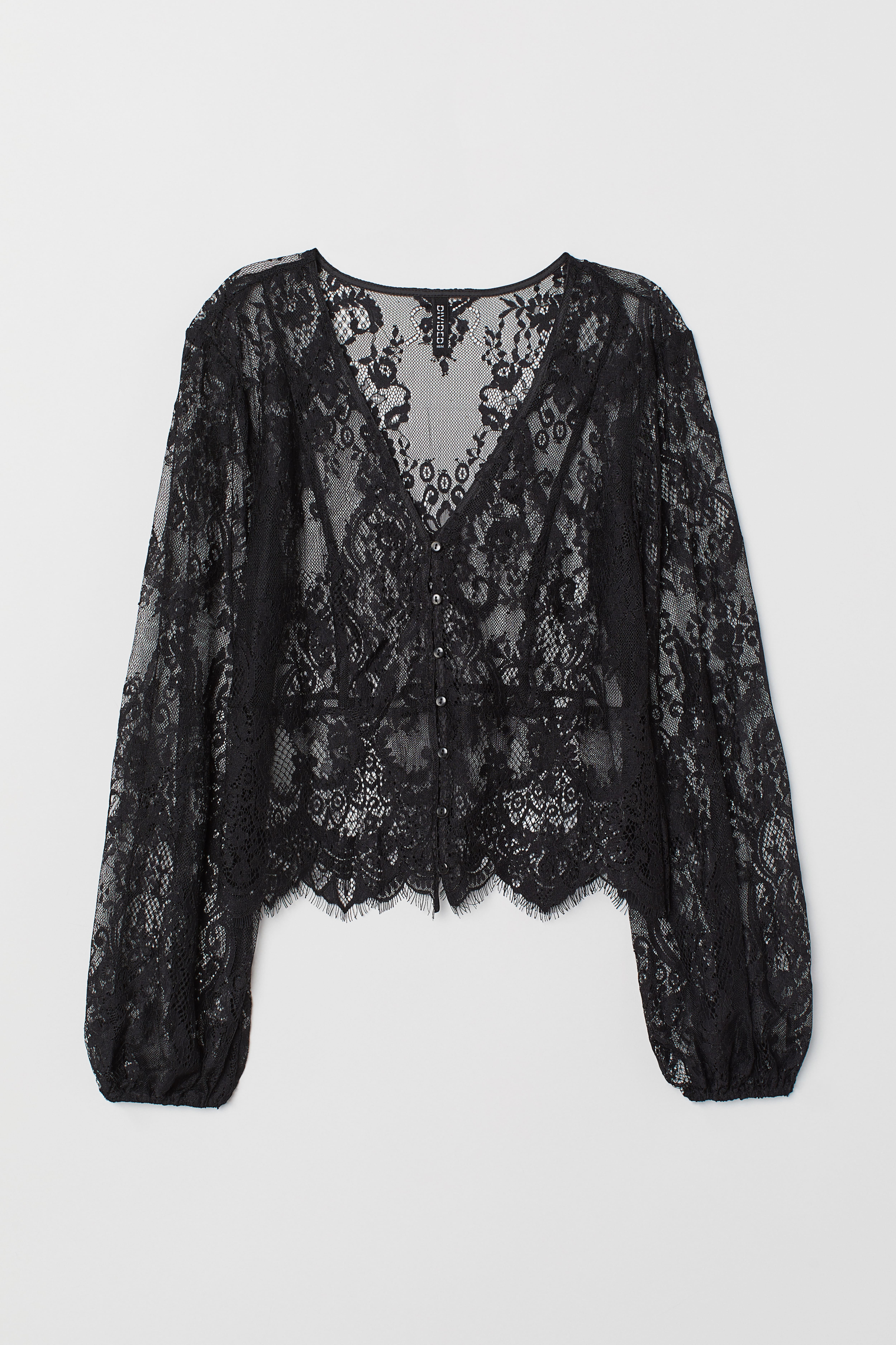 V neck Lace Blouse