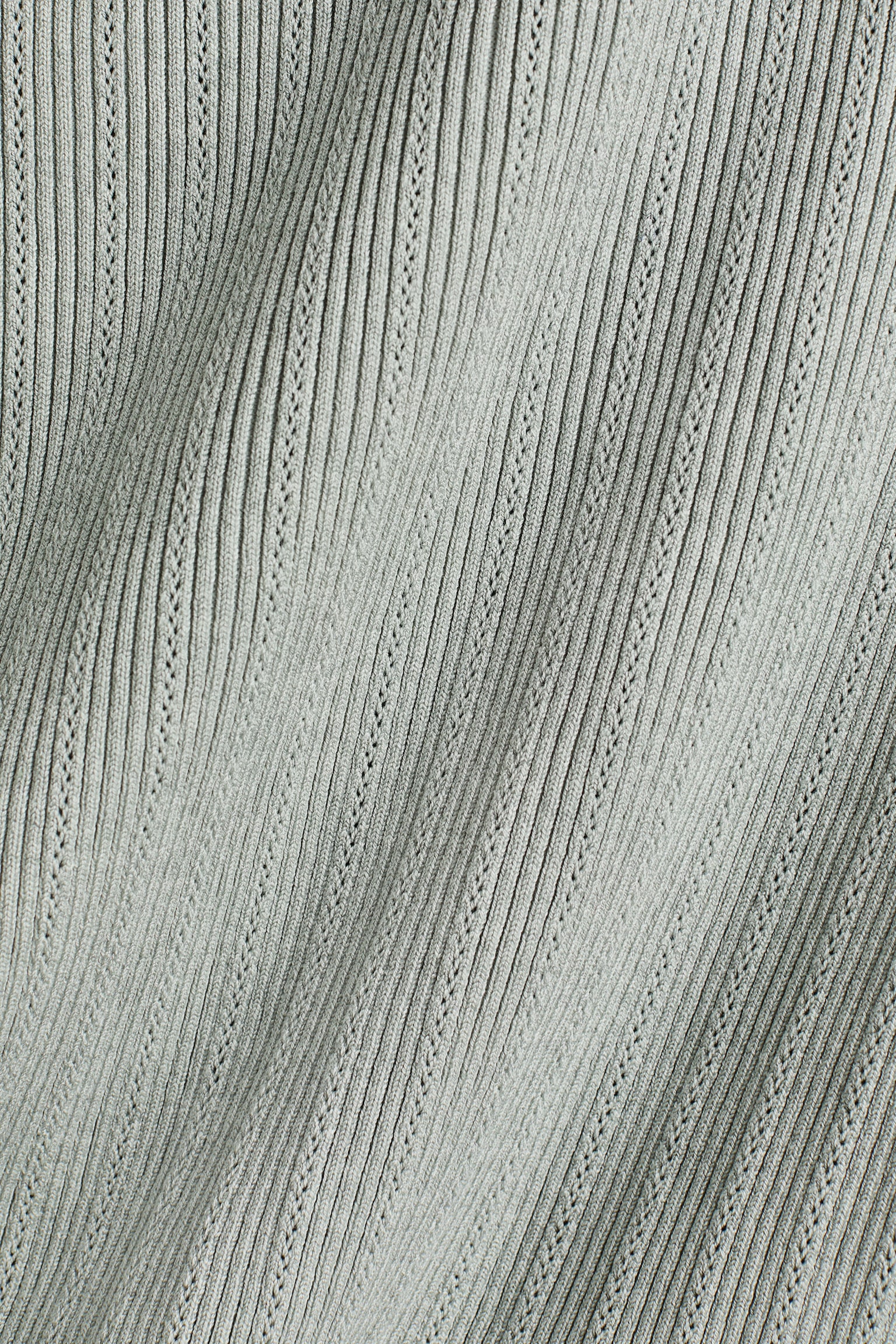 Majica od rebrastog pletiva - Svetlosiva/Krem - 6