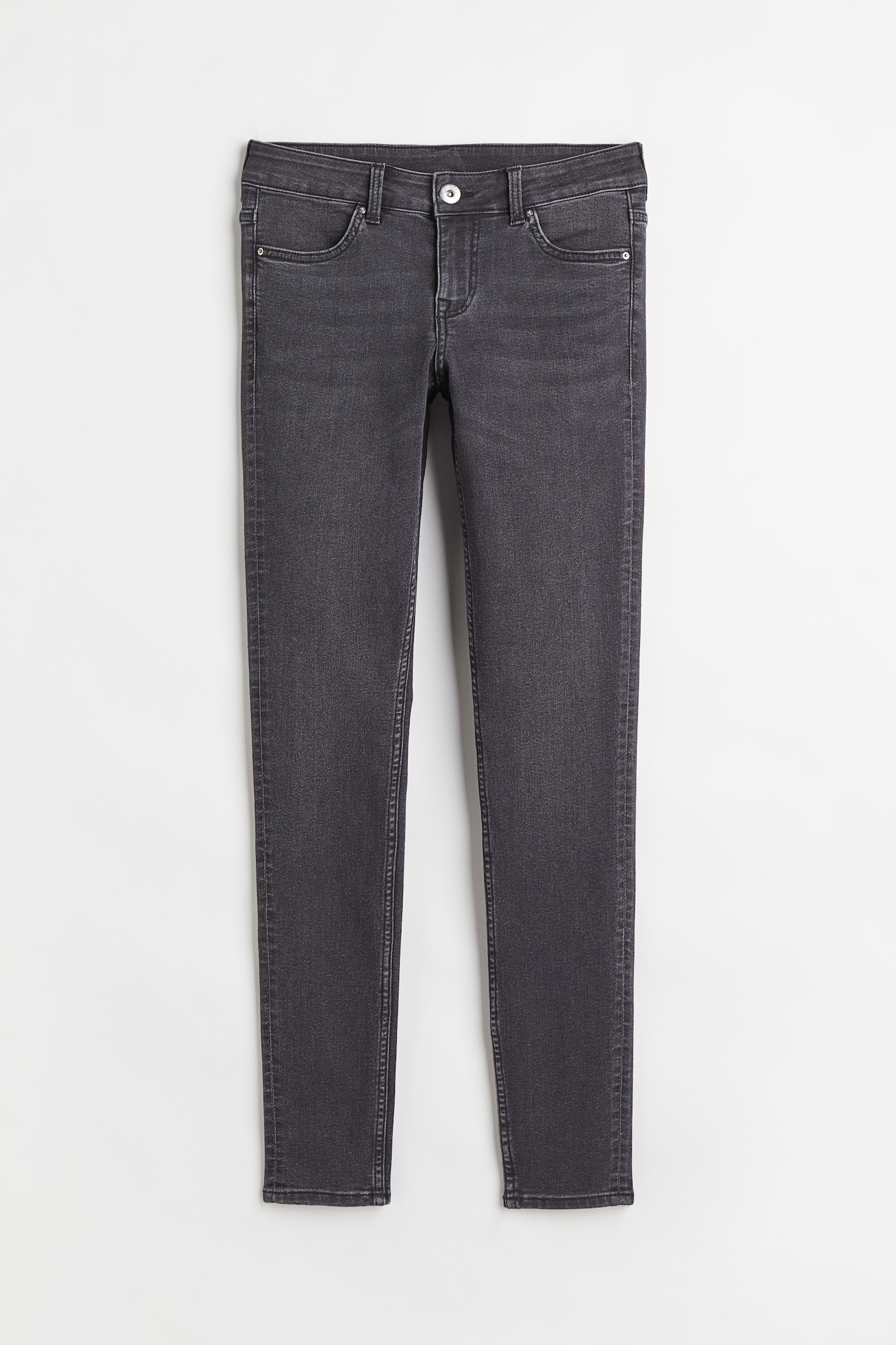 Skinny Low Jeans - Dark denim grey - 1