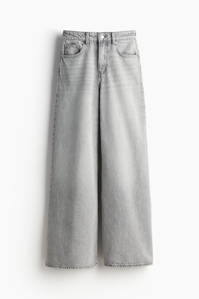Wijde jeans - Licht denimgrijs/Donker denimblauw - 1