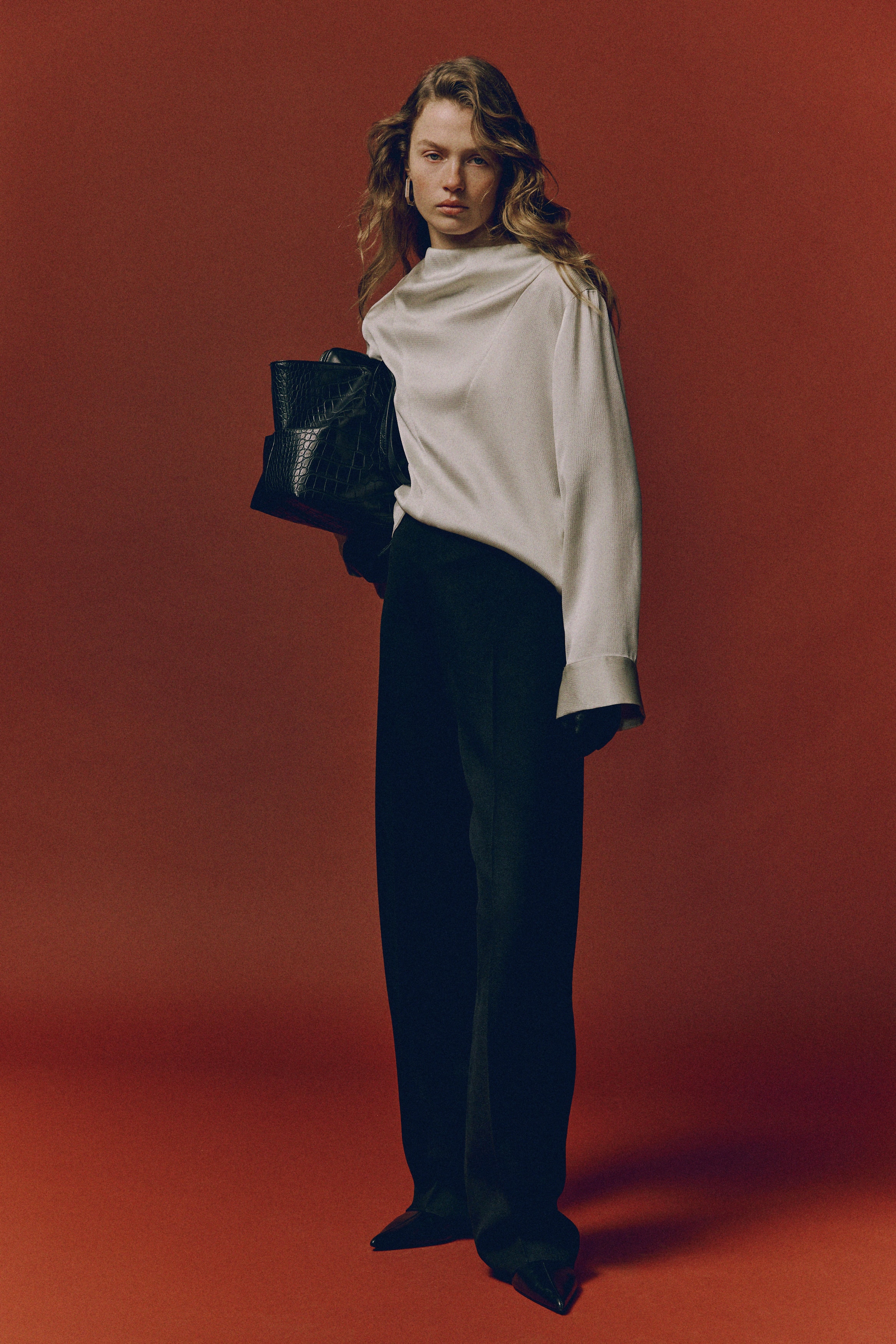 Cowl-neck blouse