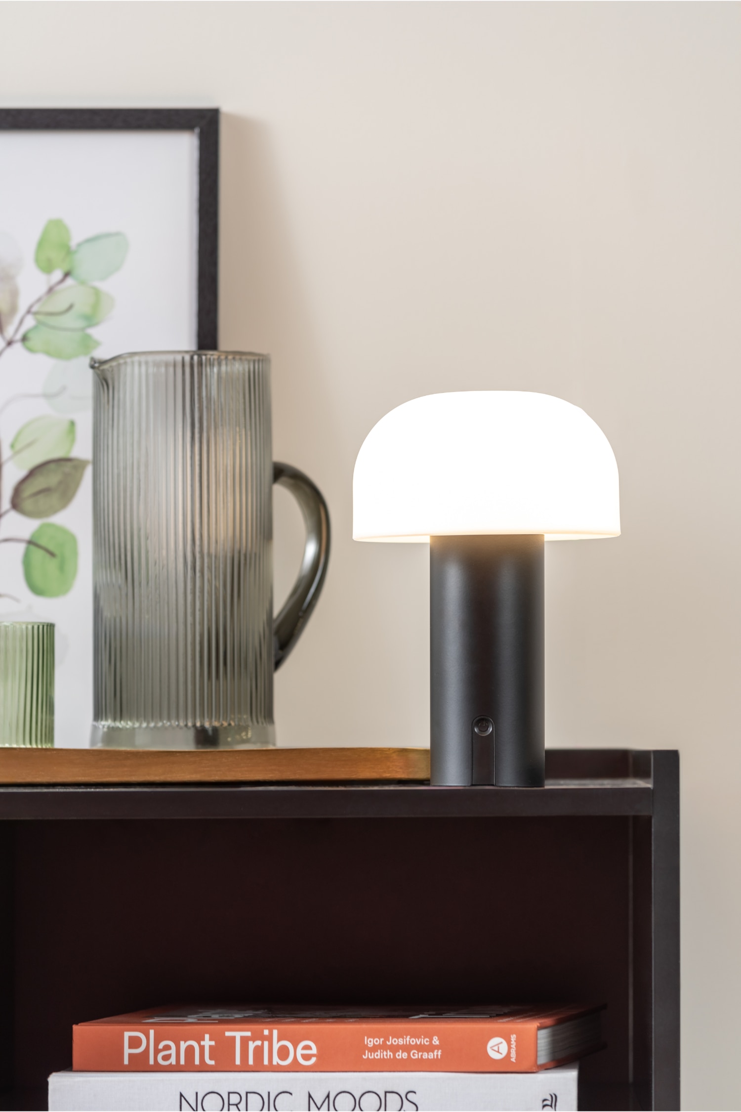 Luca Led Tischlampe - Schwarz/Dschungel Grün/Hellrosa/Ockergelb