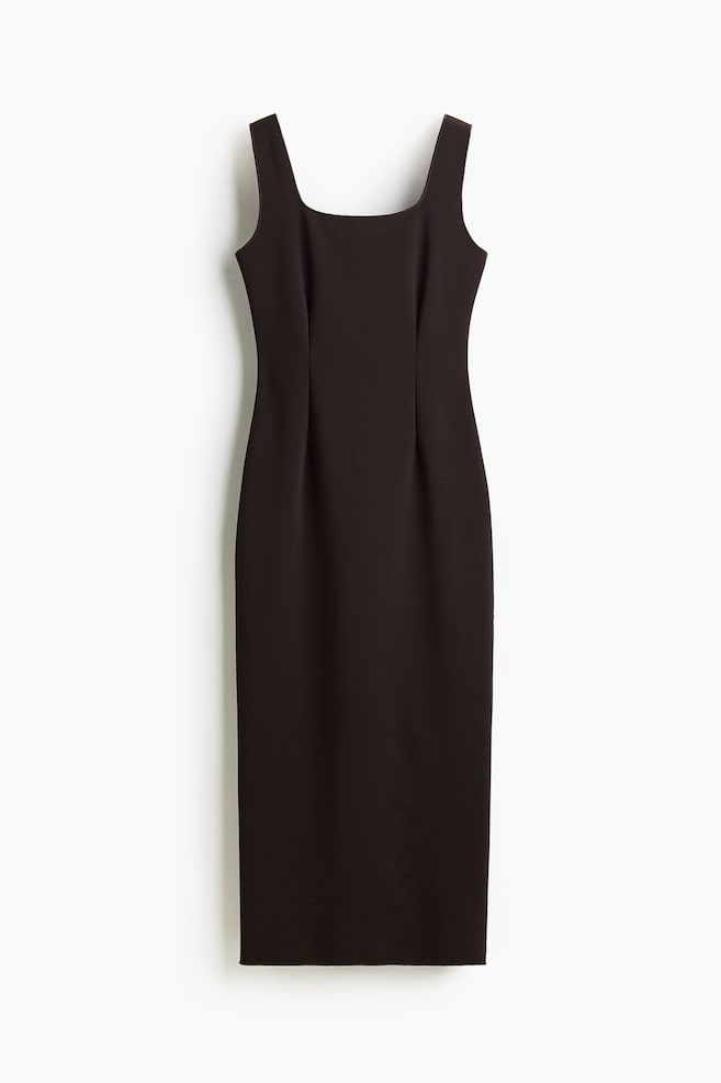 Robe à pinces - Marron foncé/Bordeaux/Noir - 1