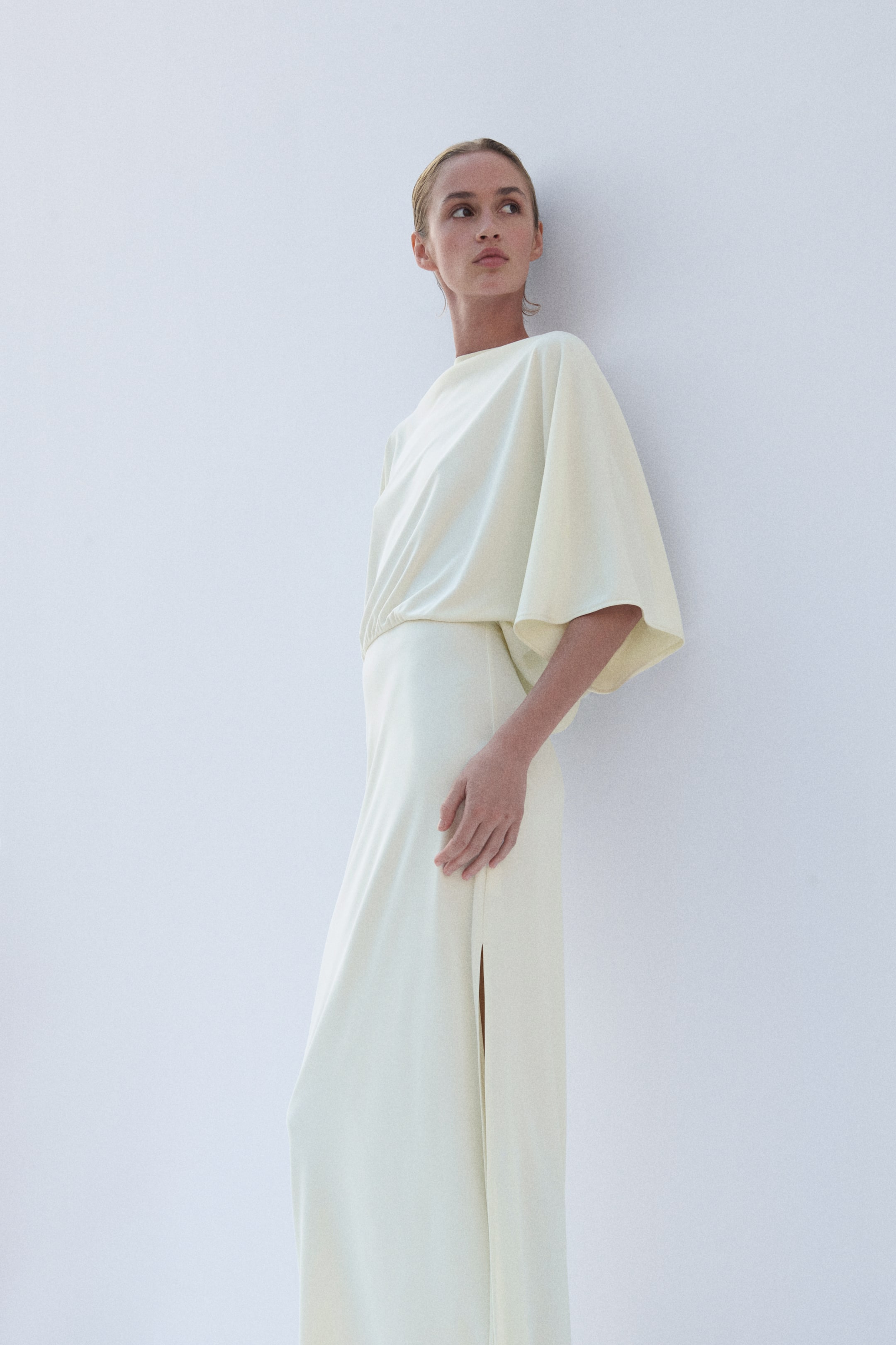 View larger image: Draped Maxi Dress - Cream - Ladies | H&M US 1