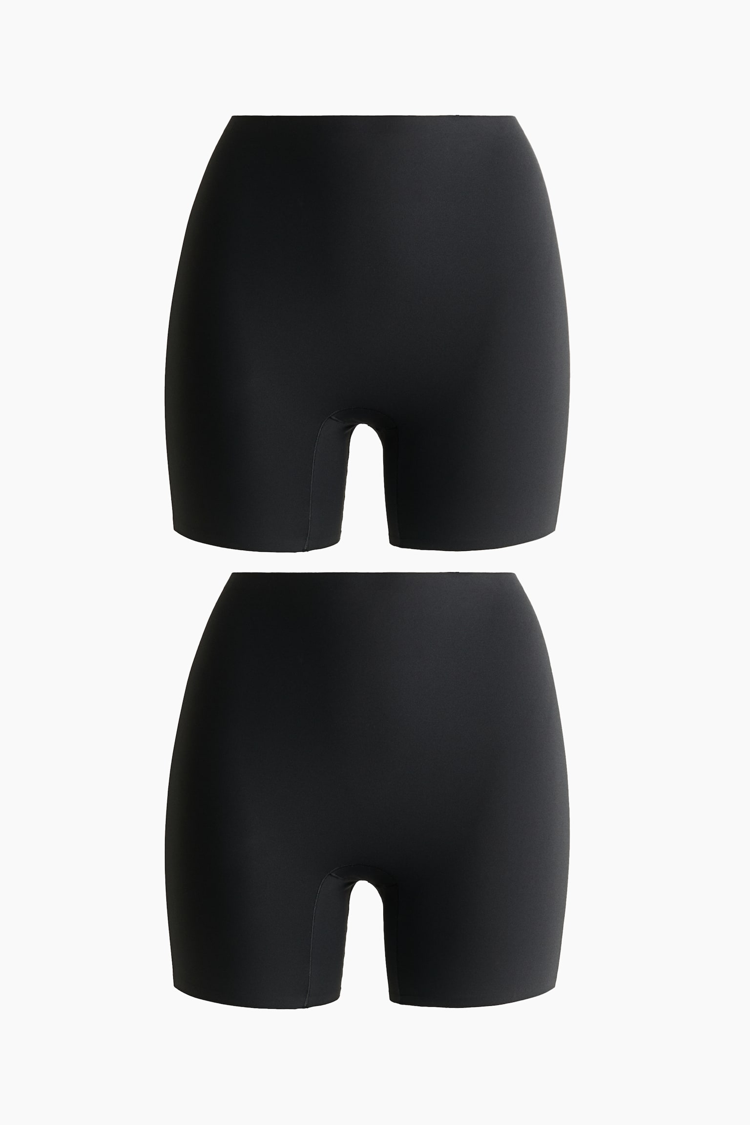2-pack biker shorts - Black/Light beige/Dark beige - 1