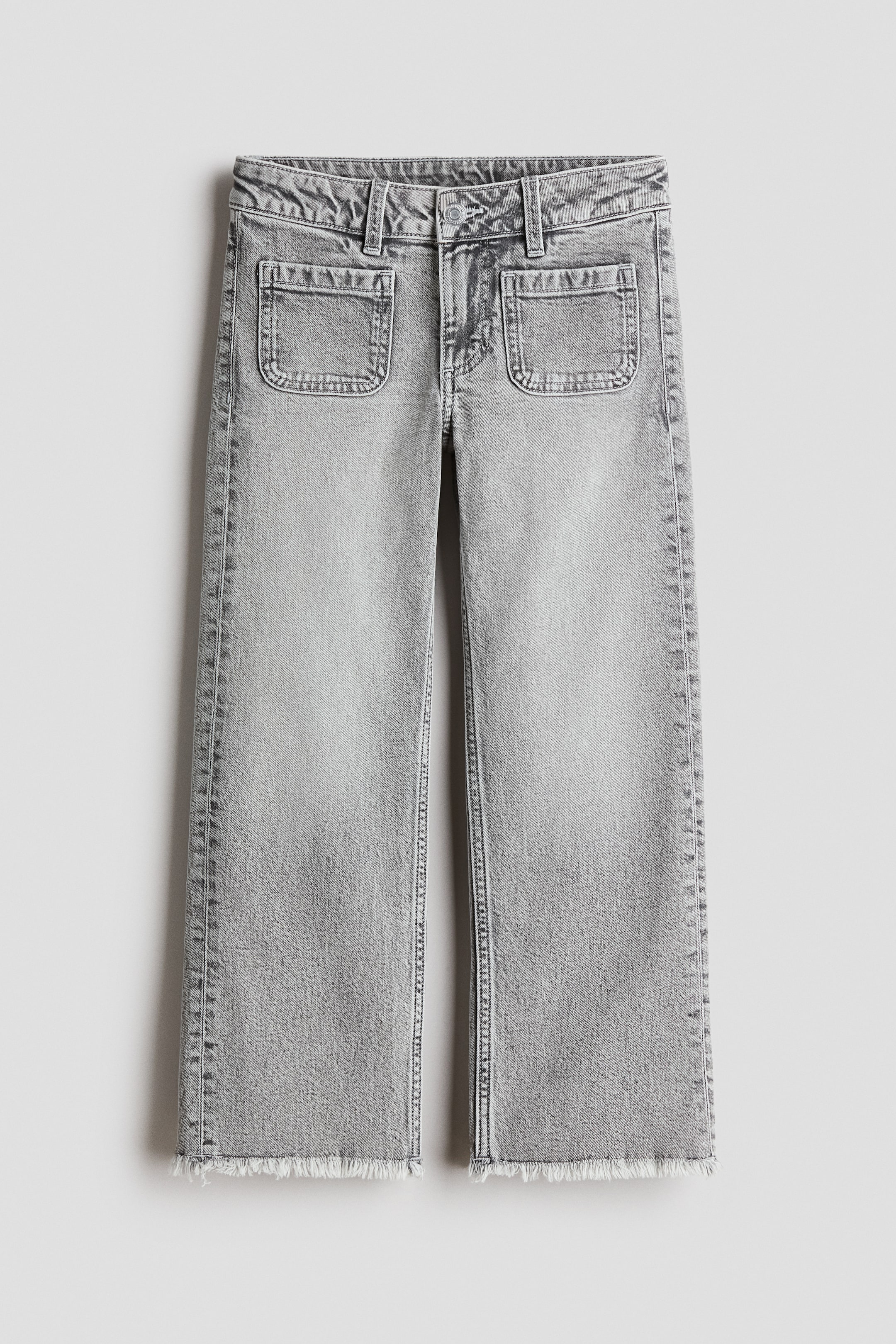 Ver imagen más grande: Relaxed Fit Wide Leg Ankle Jeans - Gris denim - NIÑOS | H&M ES 1