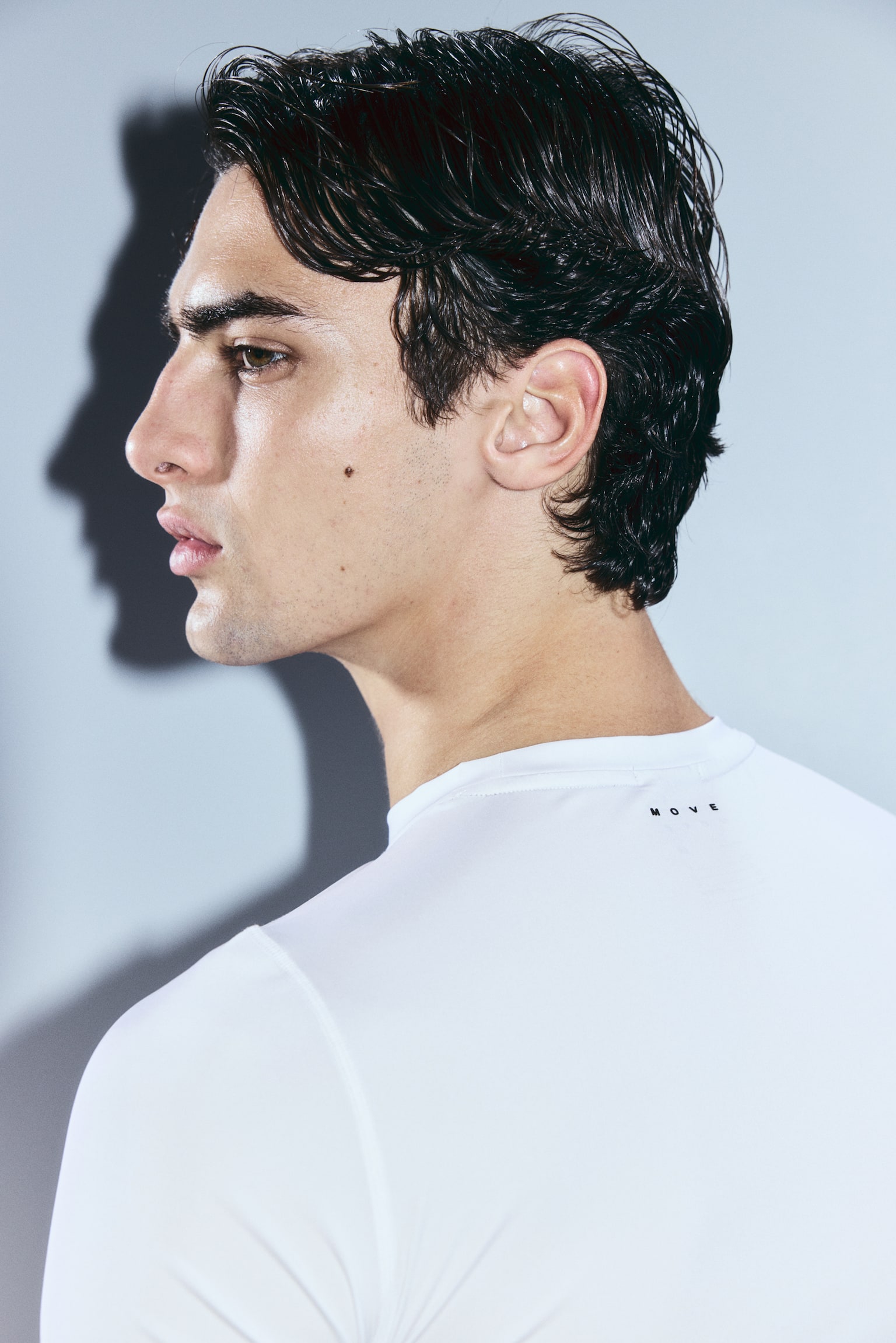 Muscle Fit Sports top with DryMove™ - White/Black - 5