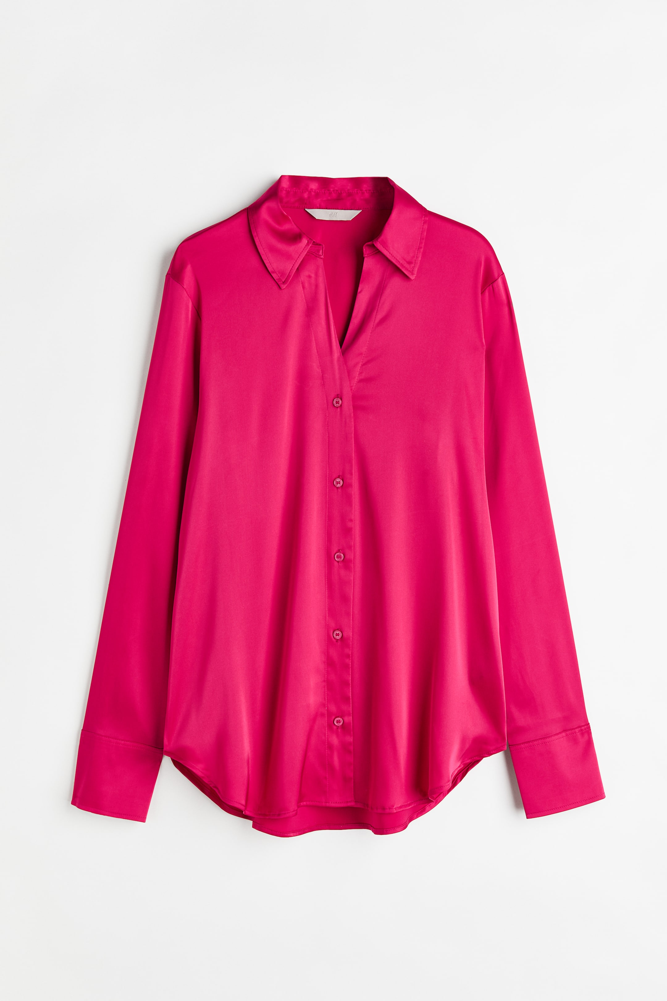 Xem ảnh lớn hơn: Áo kiểu cổ chữ V - Màu quả anh đào - Ladies | H&M VN 1