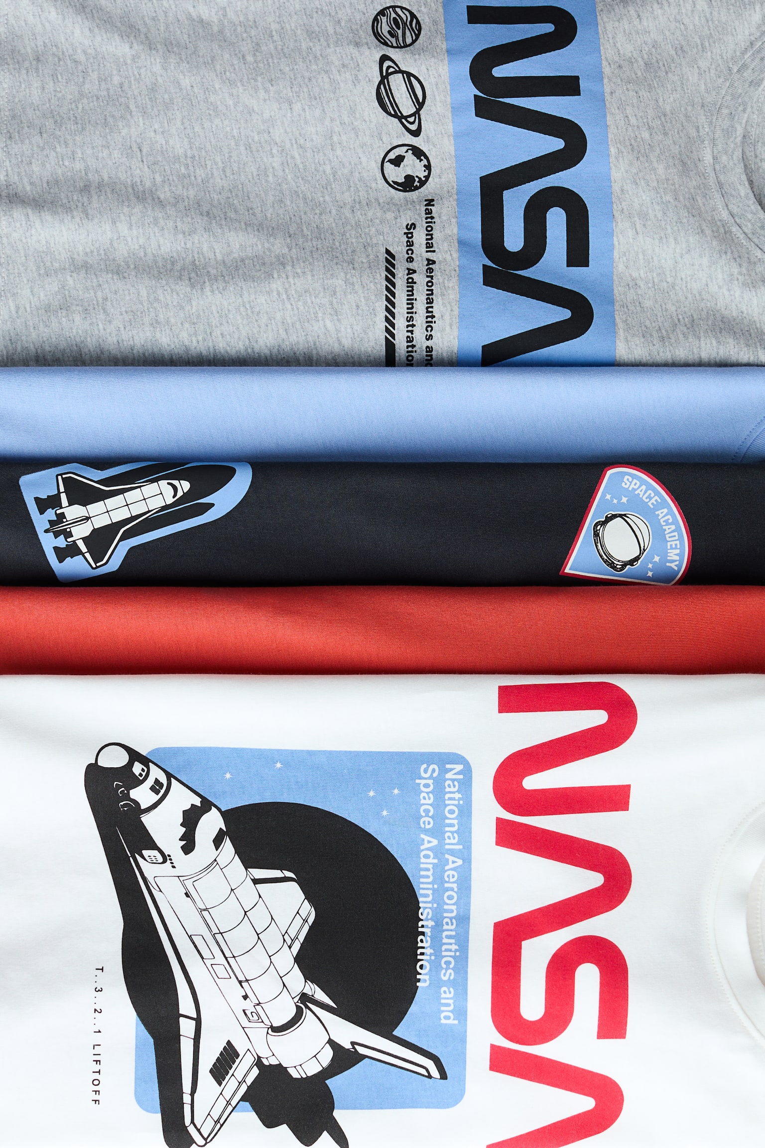 5er-Pack T-Shirts aus Jersey - Rot/NASA/Gelb/Löwe/Helltürkis/Milano/White/NASA/Hellorange/Skate/Grün/Tiere/Helltürkis/Autos - 2