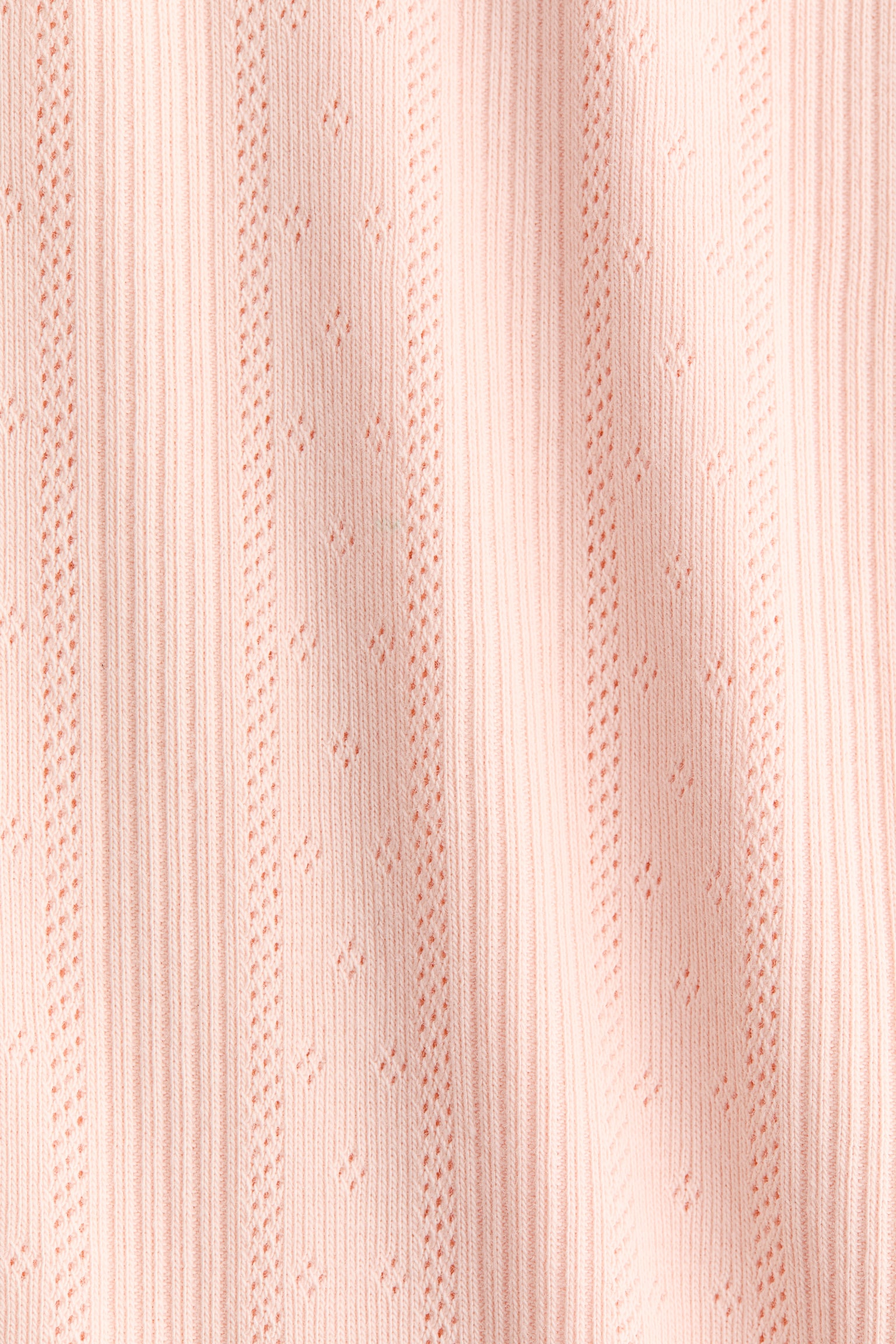 Cotton pointelle vest top - Light peach pink - 2