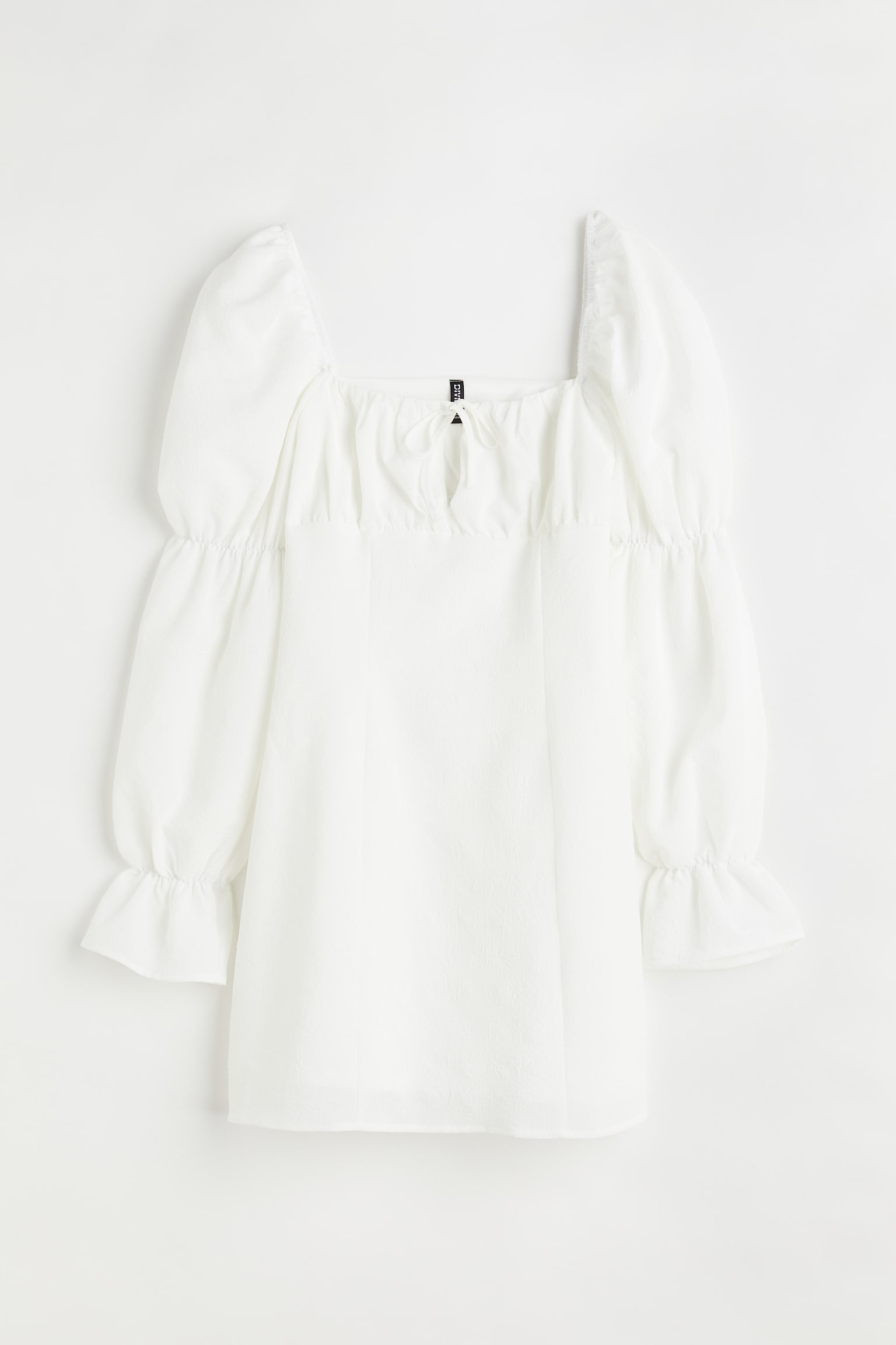 Kleid mit Ballonärmeln - Weiss