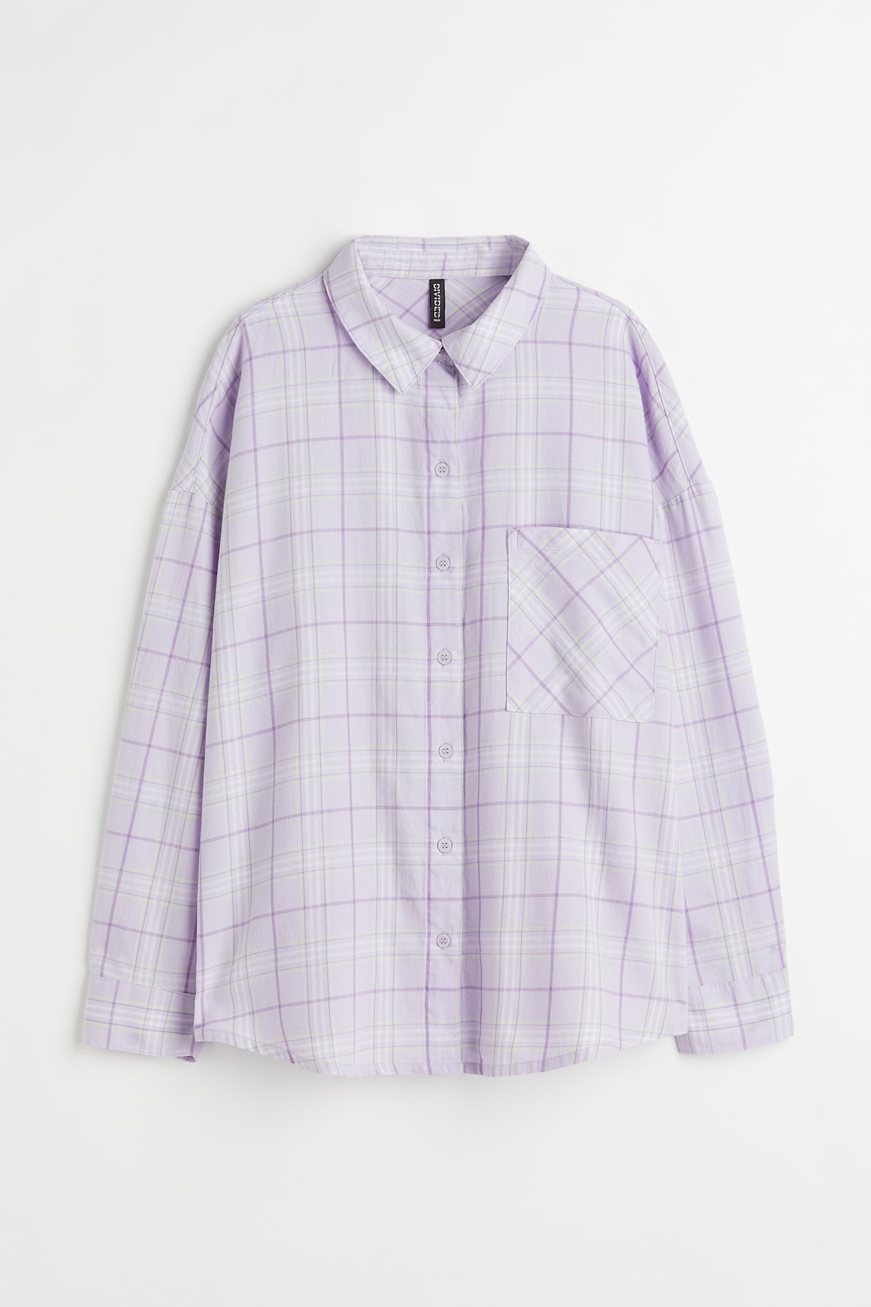 Checked shirt Light purple/Checked Ladies H&M IN