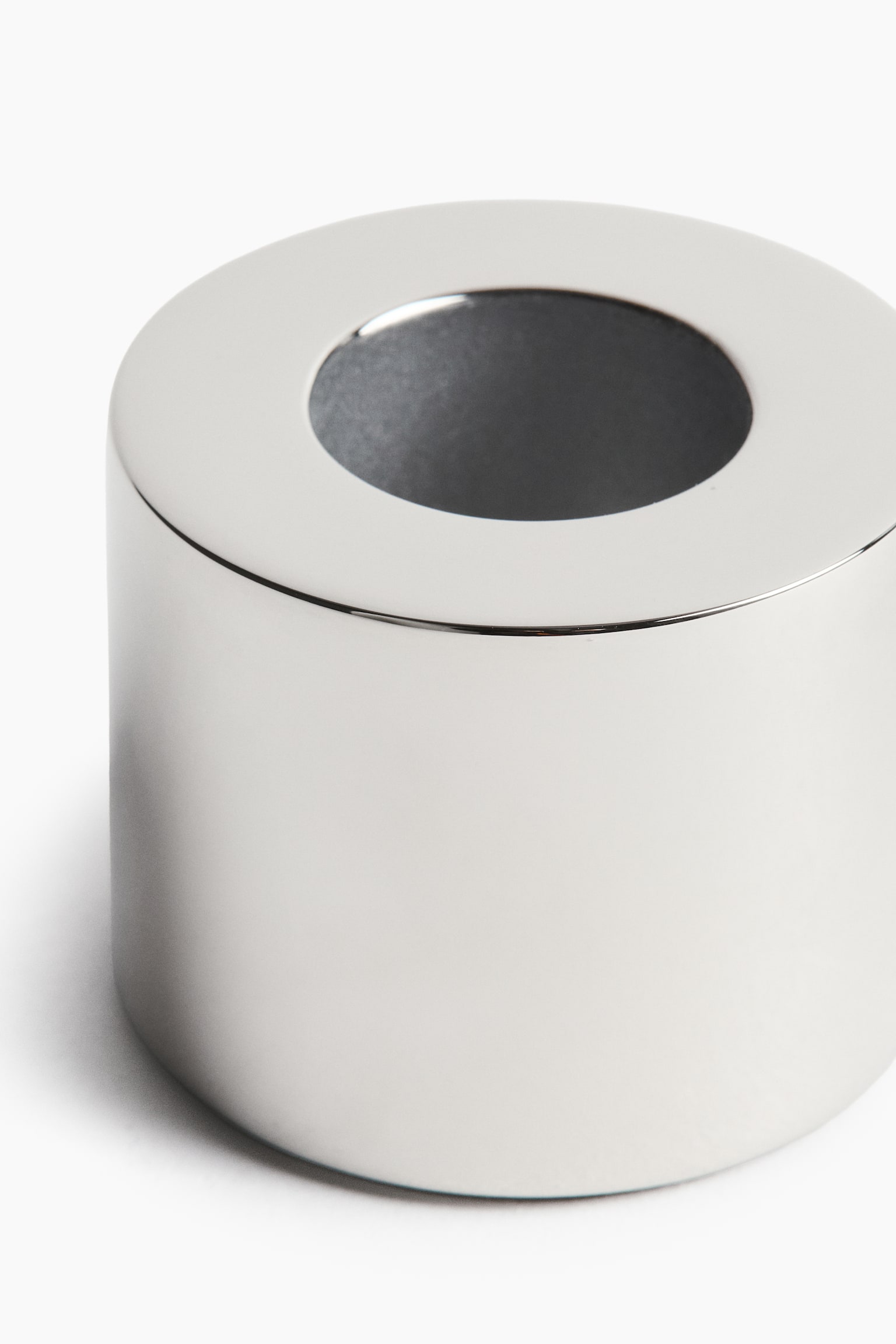 Small metal candle holder - Silver-coloured - 4