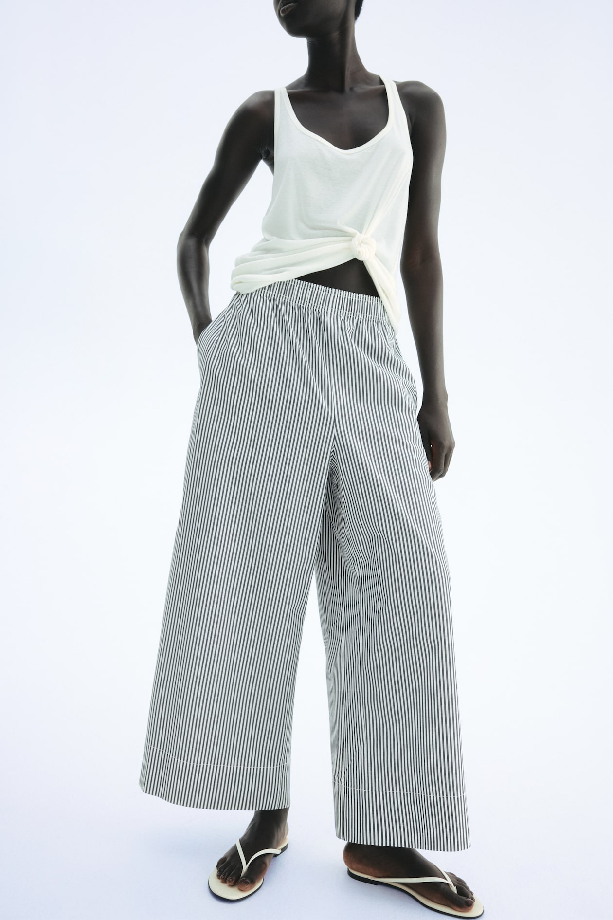 Ankle-Length Cotton Pants - image 5