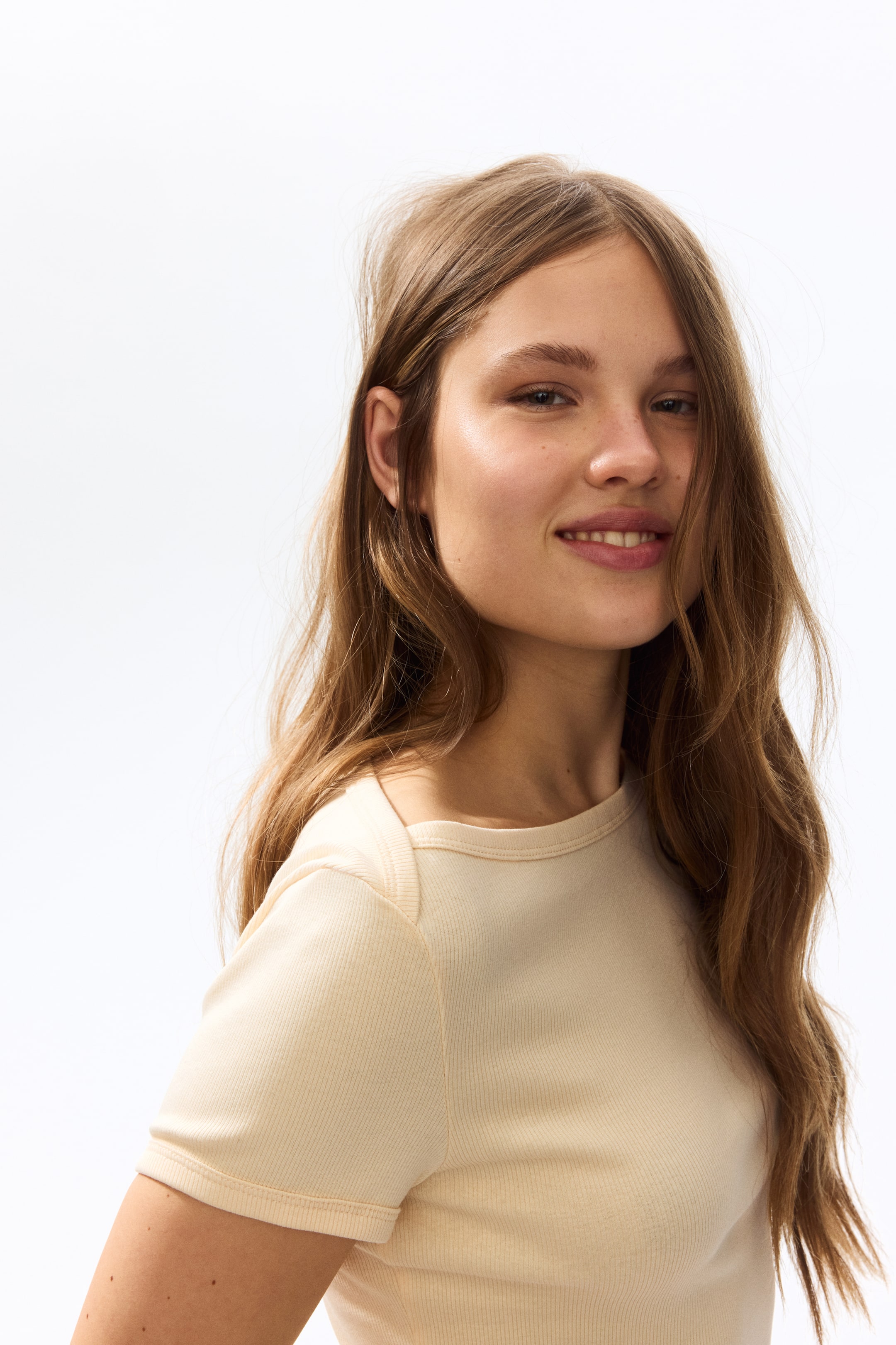 View larger image: Ribbed boat-neck top - Pale yellow - Ladies | H&M IN 1