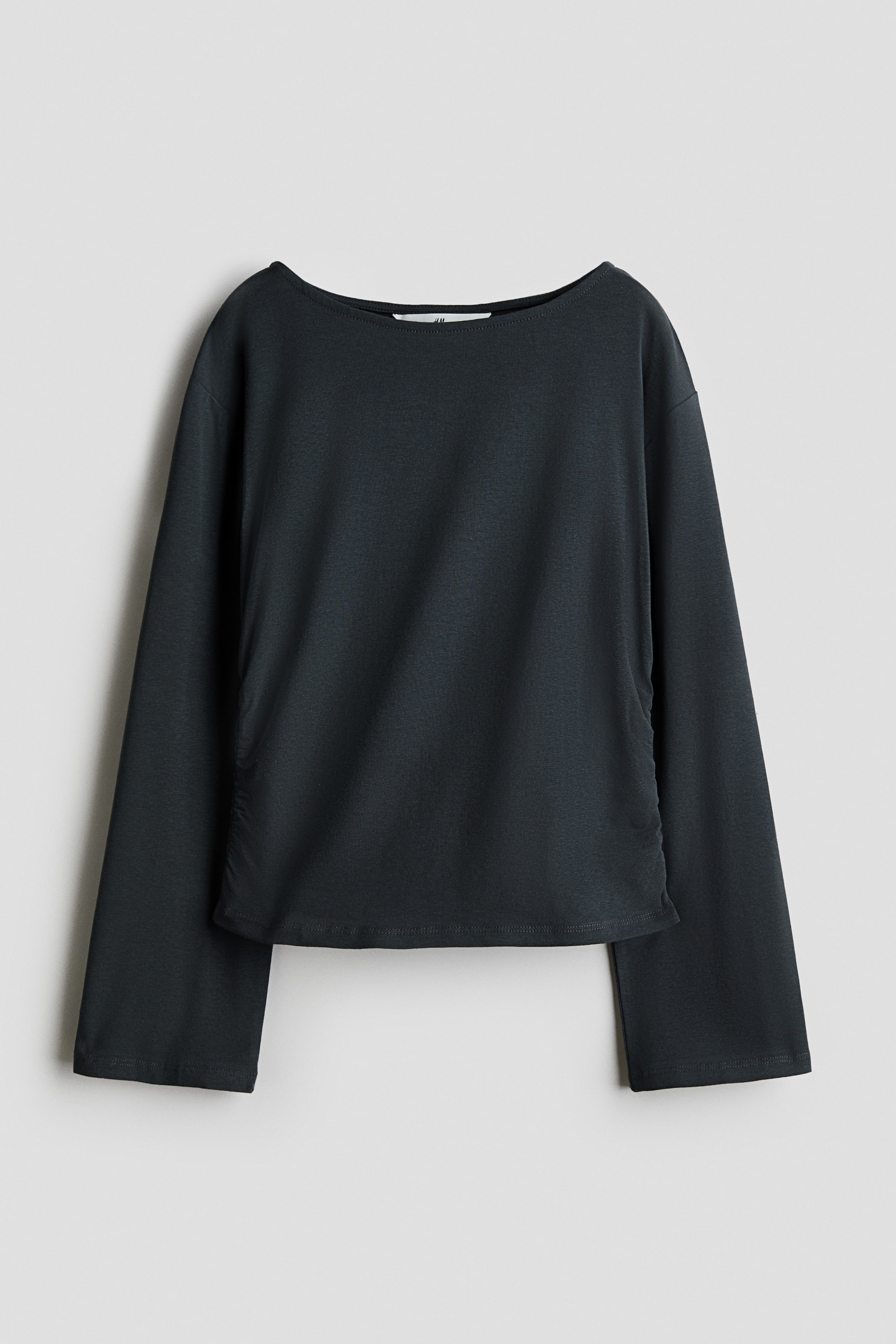 View larger image: Boat-neck top - Dark grey - Kids | H&M 1