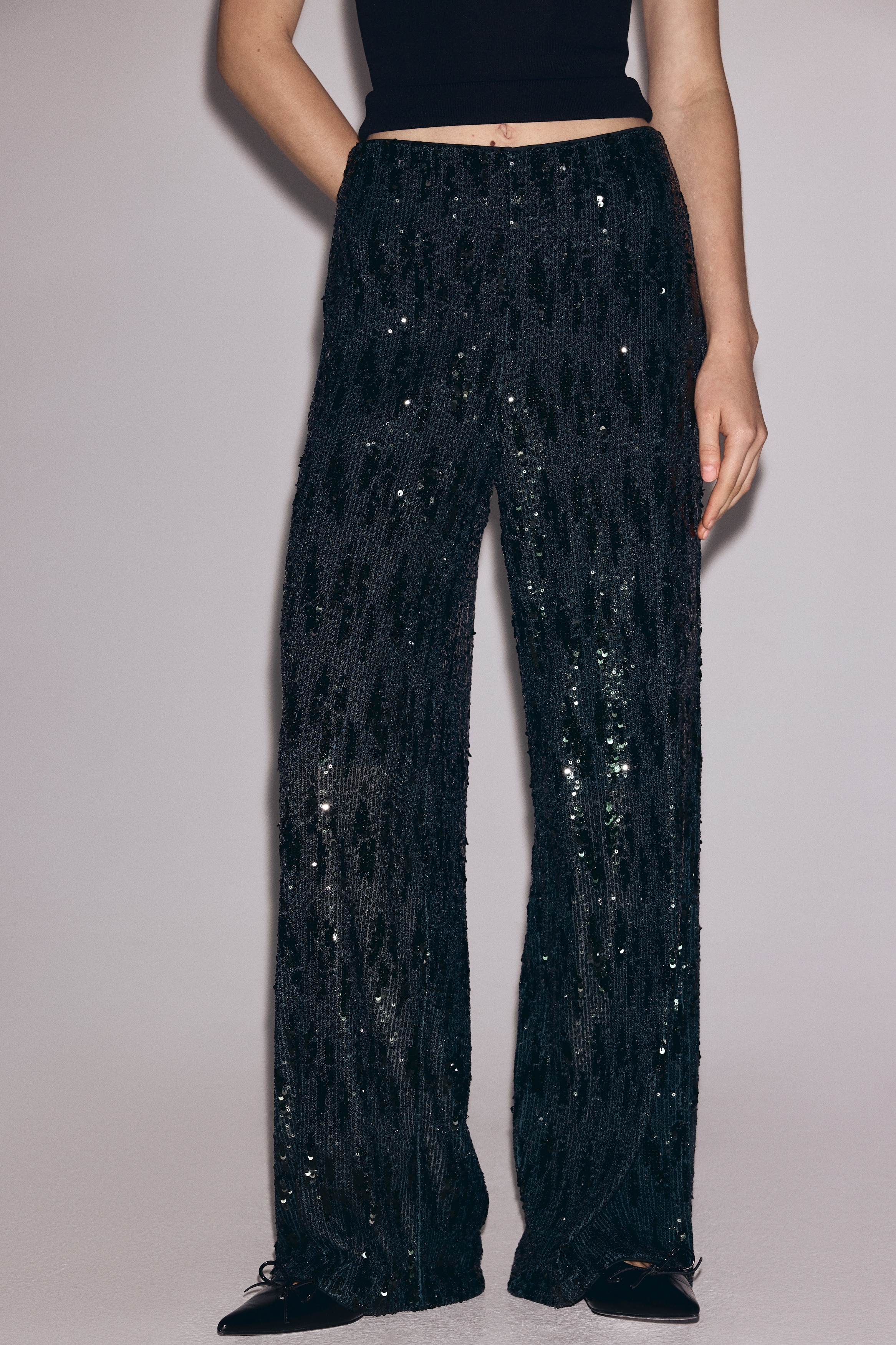 Sequined trousers
