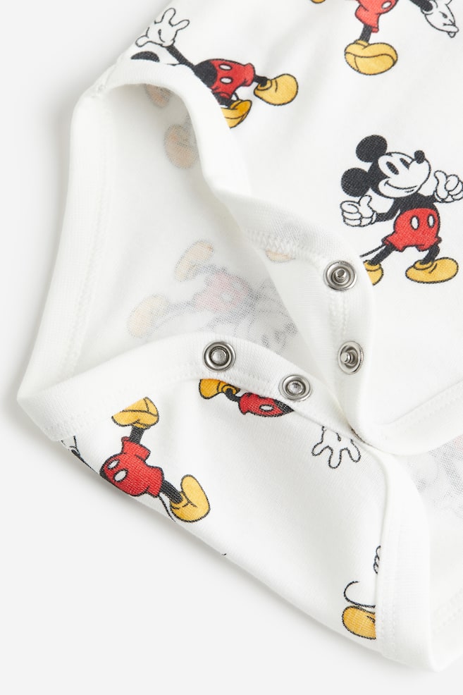 3-pack long-sleeved bodysuits - White/Mickey Mouse/White/Minnie Mouse/White/Winnie the Pooh - 2