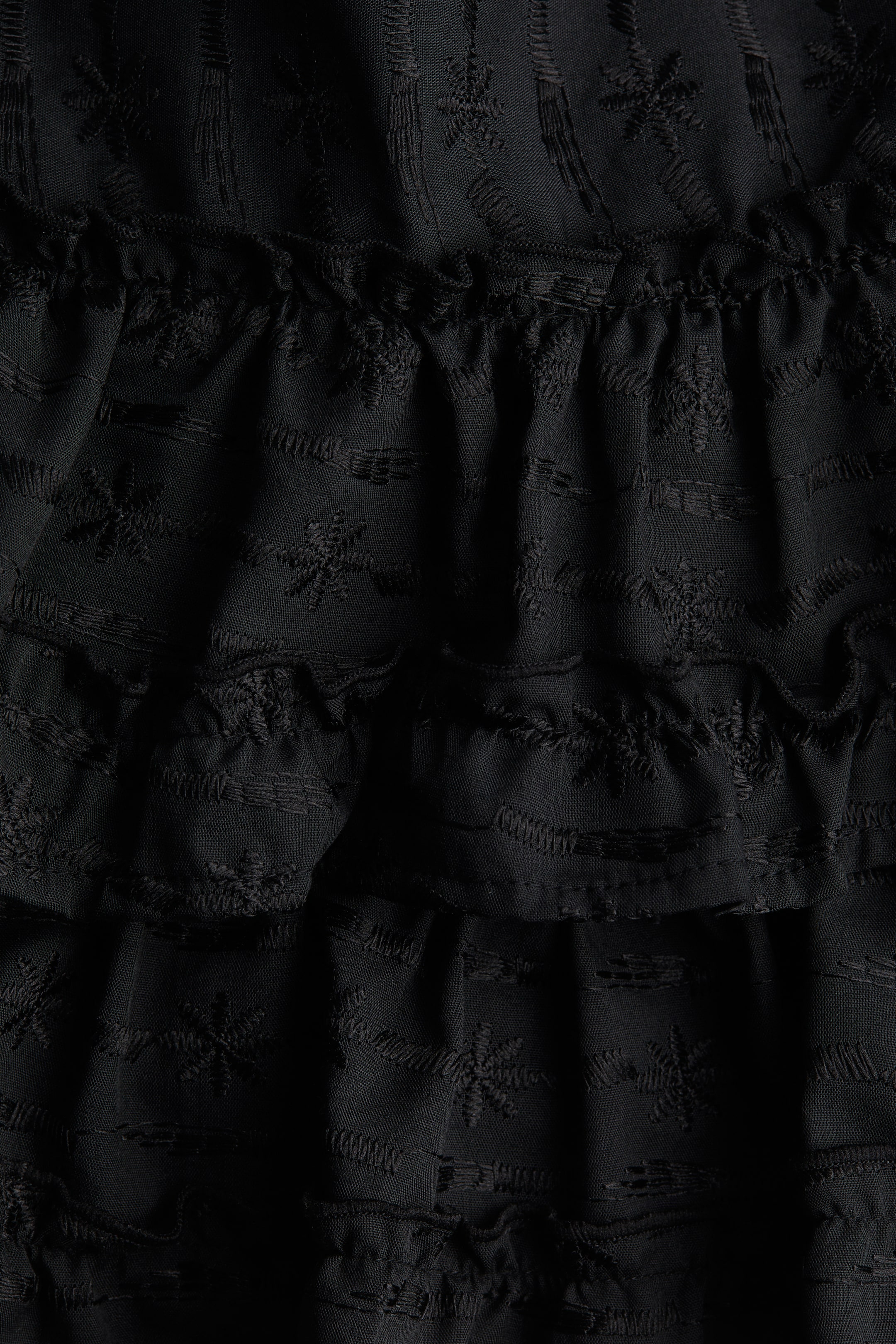 Embroidered Tiered Skirt