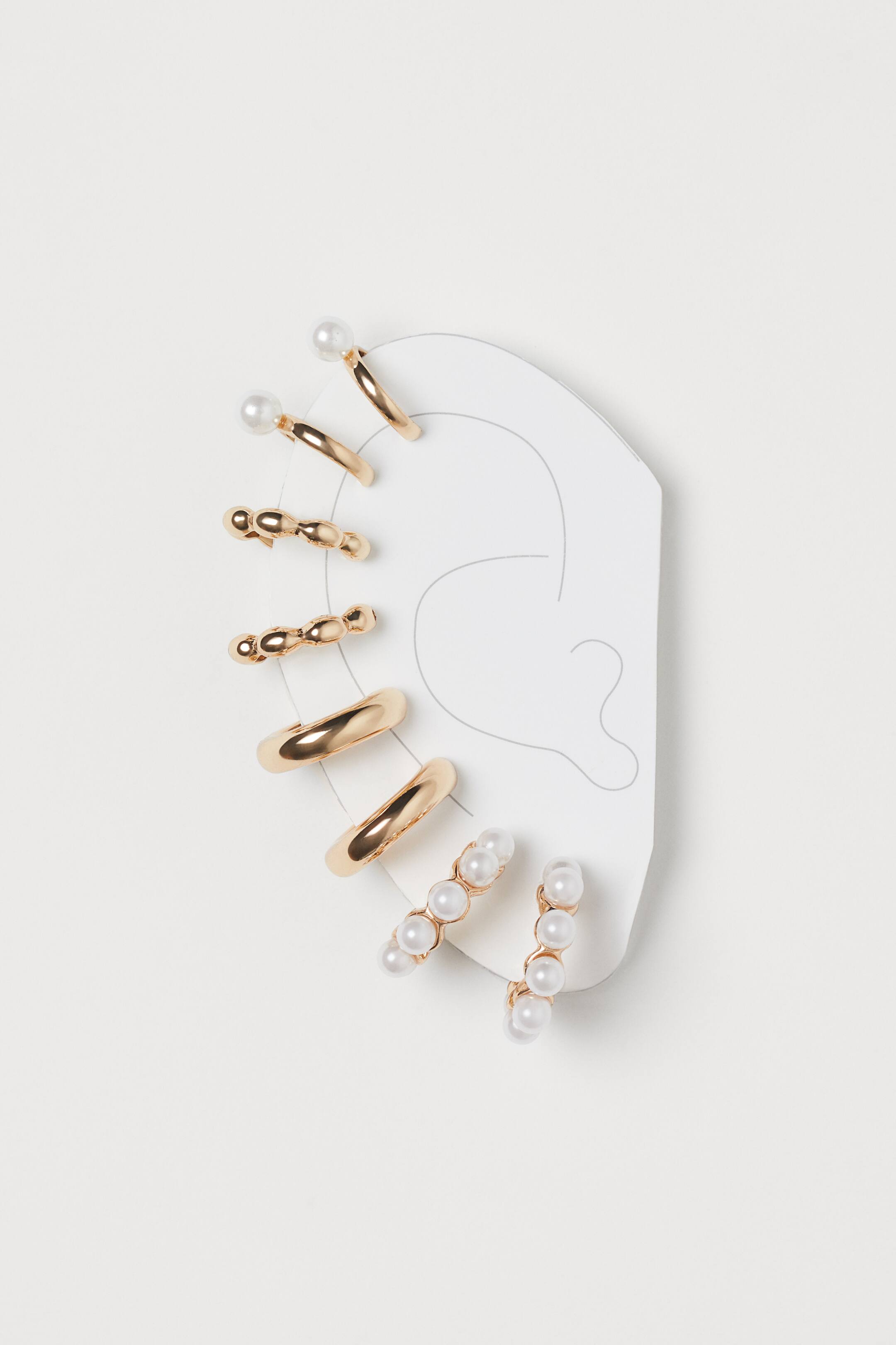View larger image: 8-pack ear cuffs - Gold-coloured - Ladies | H&M HK 1