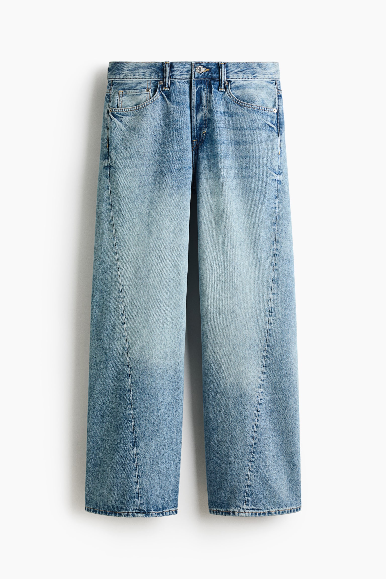 Loose Straight twisted leg jeans - Azul denim claro - 1