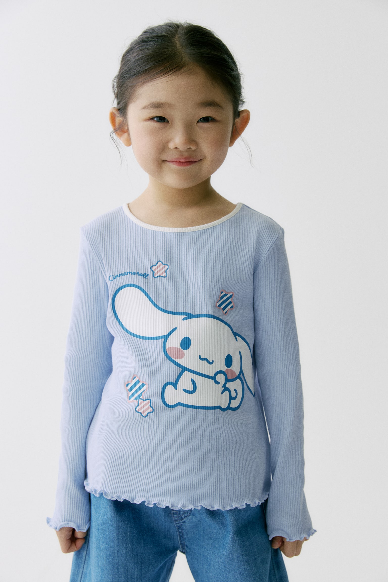 プリント長袖トップス - ライトブルー／シナモロール/クリーム／シナモロール/ネイビーブルー／ハローキティ - 4