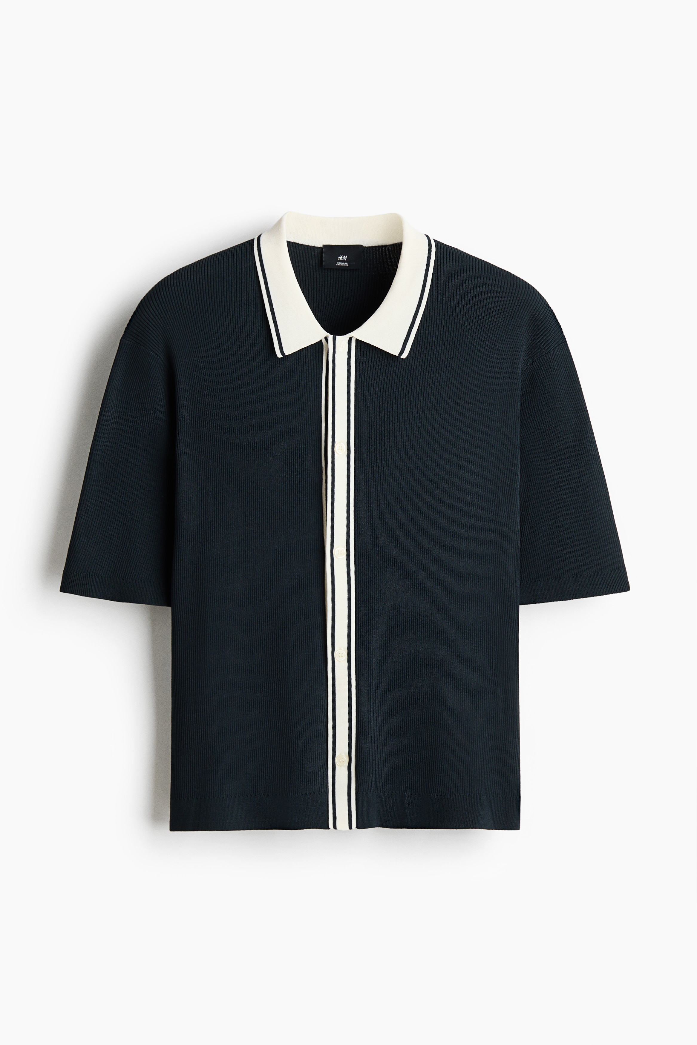 Regular-Fit Fine-Knit Shirt - Dark blue/Blue