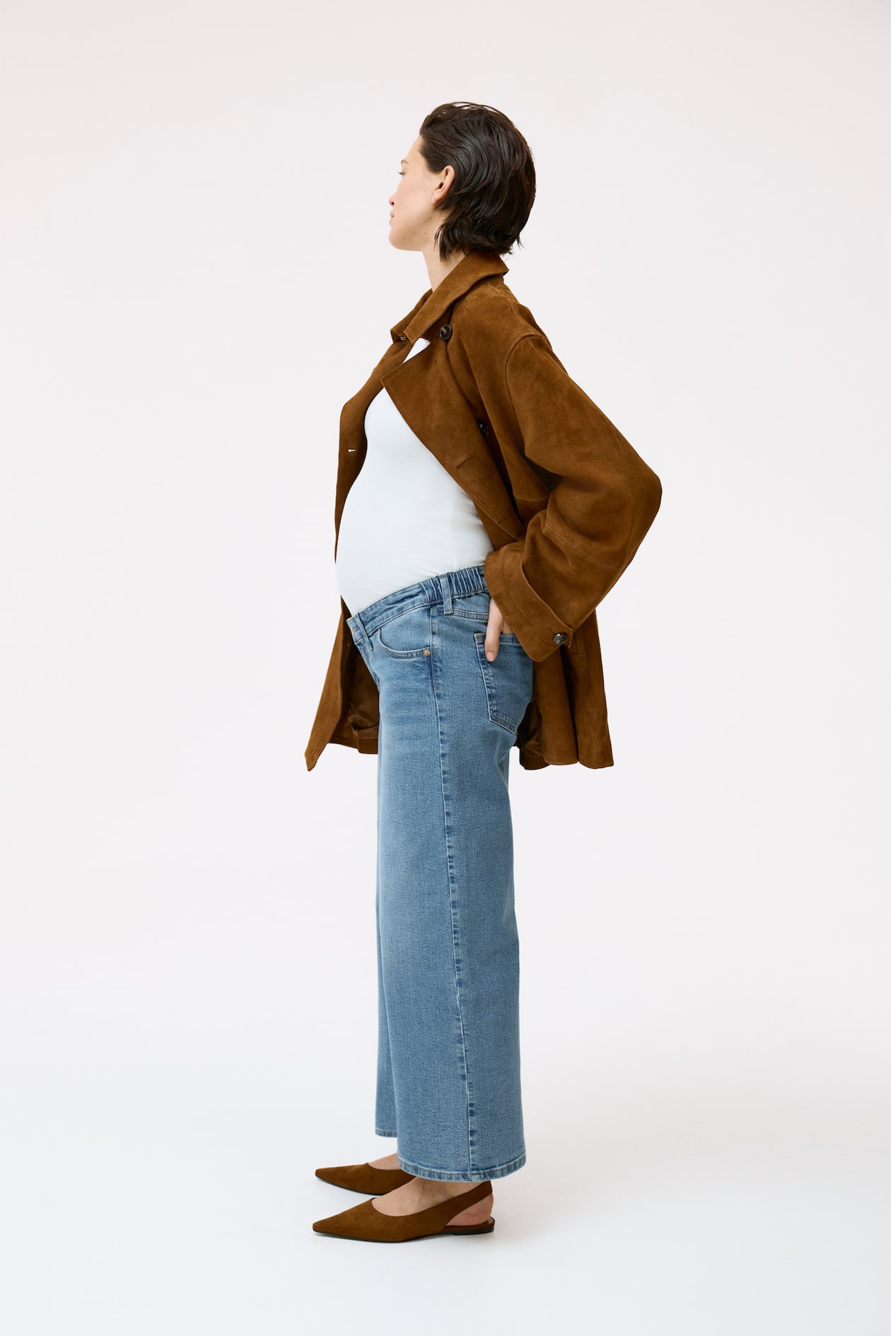MAMA Wide Low Waist Ankle Jeans - image 2