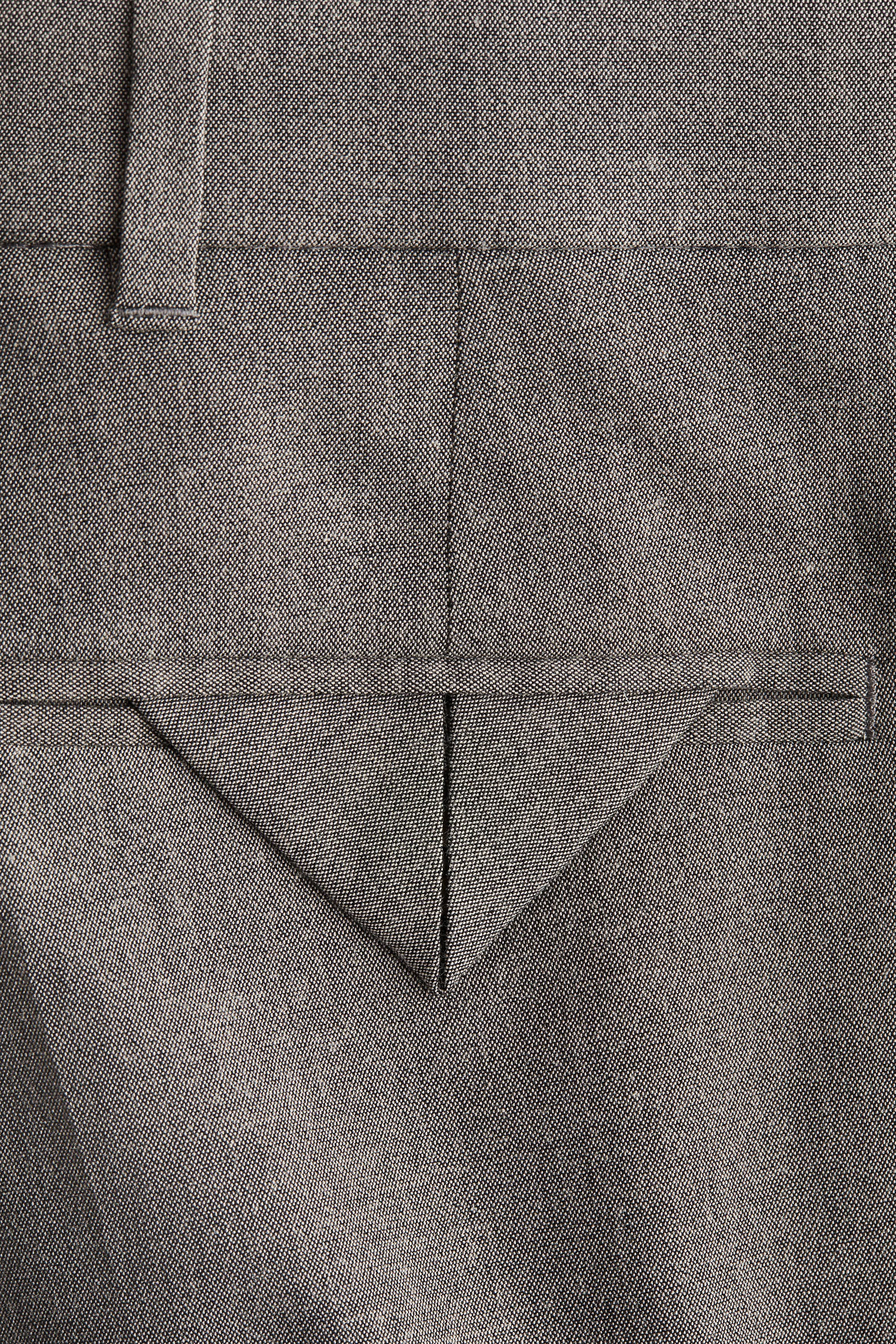 Slim slit-hem trousers