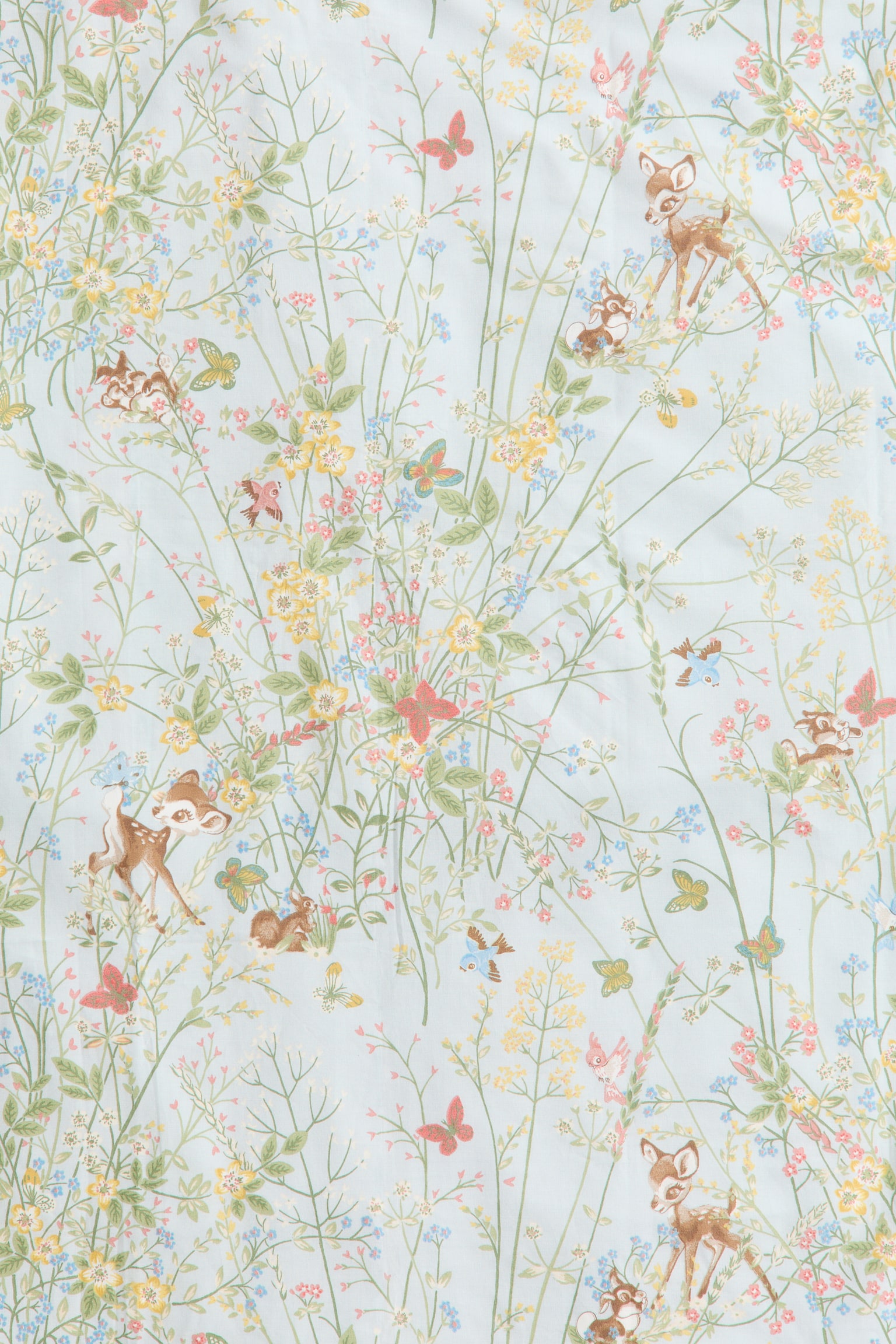 Cot duvet cover set - Light blue/Bambi/White/Bambi/Pink/Bambi - 4