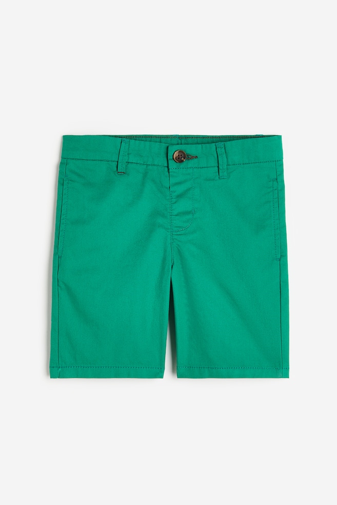 Cotton chino shorts - Green/Navy blue/Beige/Rust orange