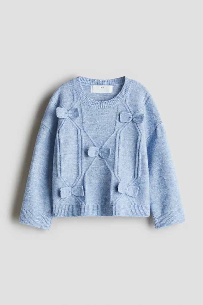 Pullover mit Zierschleifen - Hellblau/Cremefarben/Hellrosa - 1