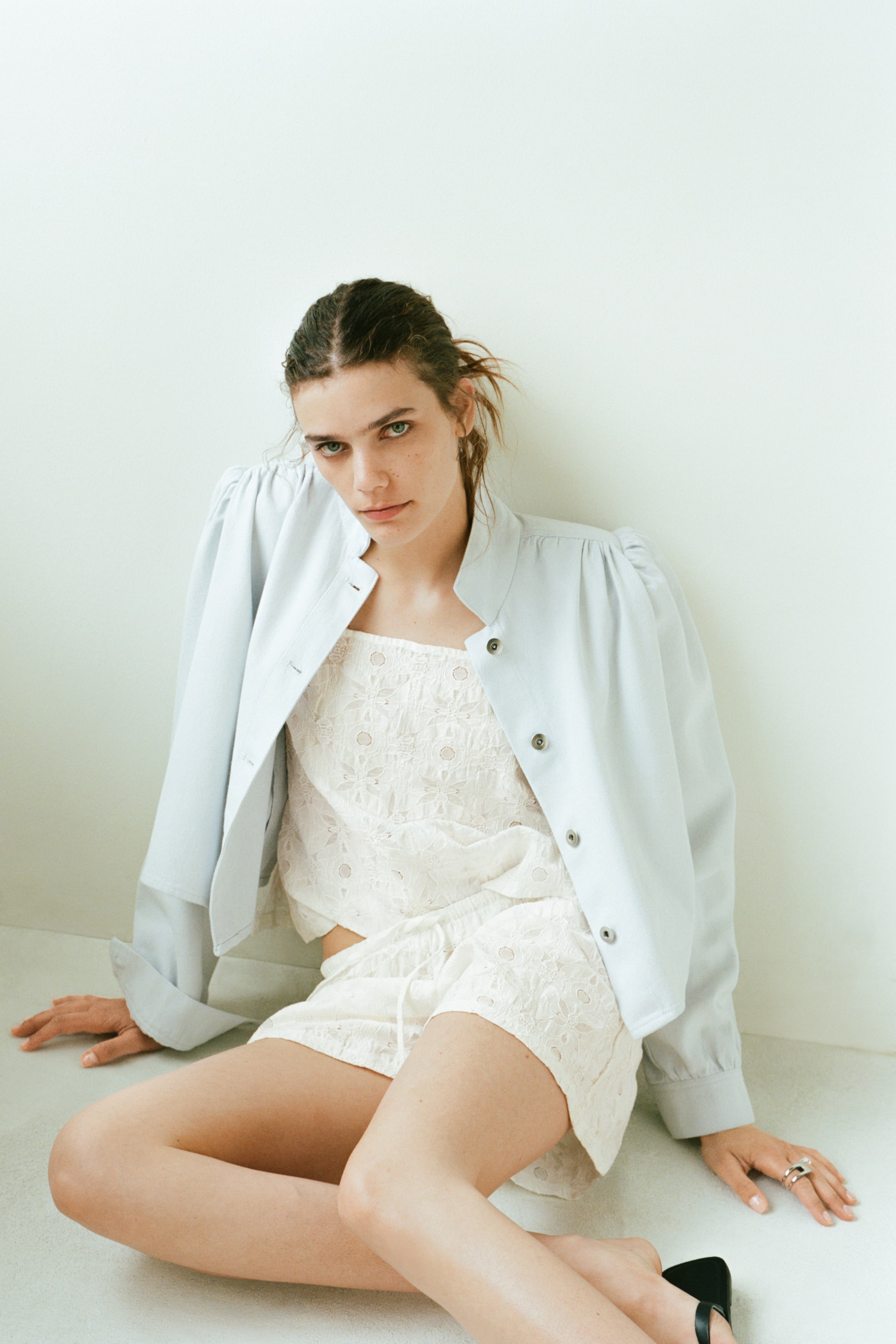 Jacquard-Weave Drawstring Shorts