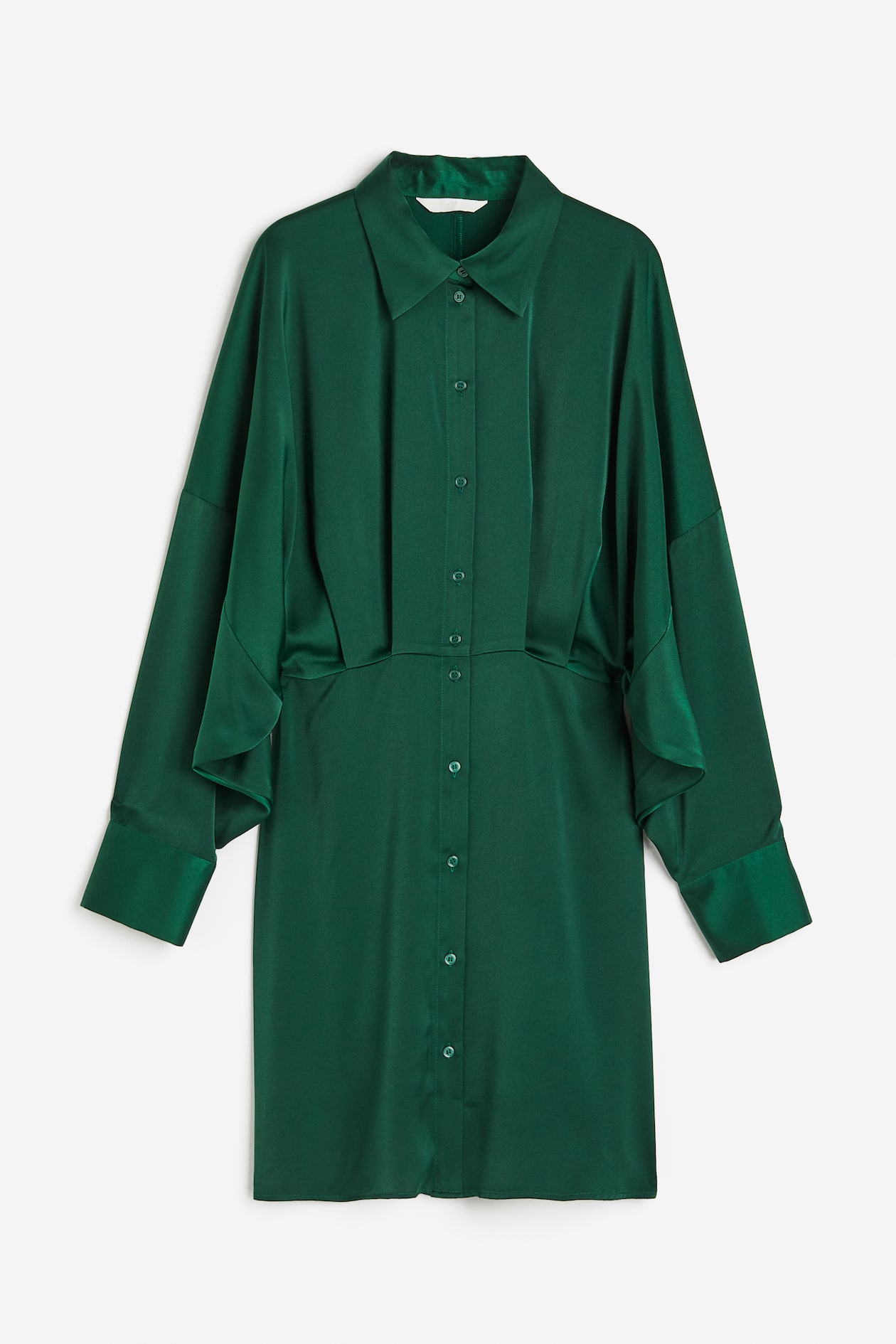 h and m shirt dress Women's Blue/striped Narrow elastic at back of waist and a removable tie belt Women's Green/patterned Tie-belt Shirt Dress