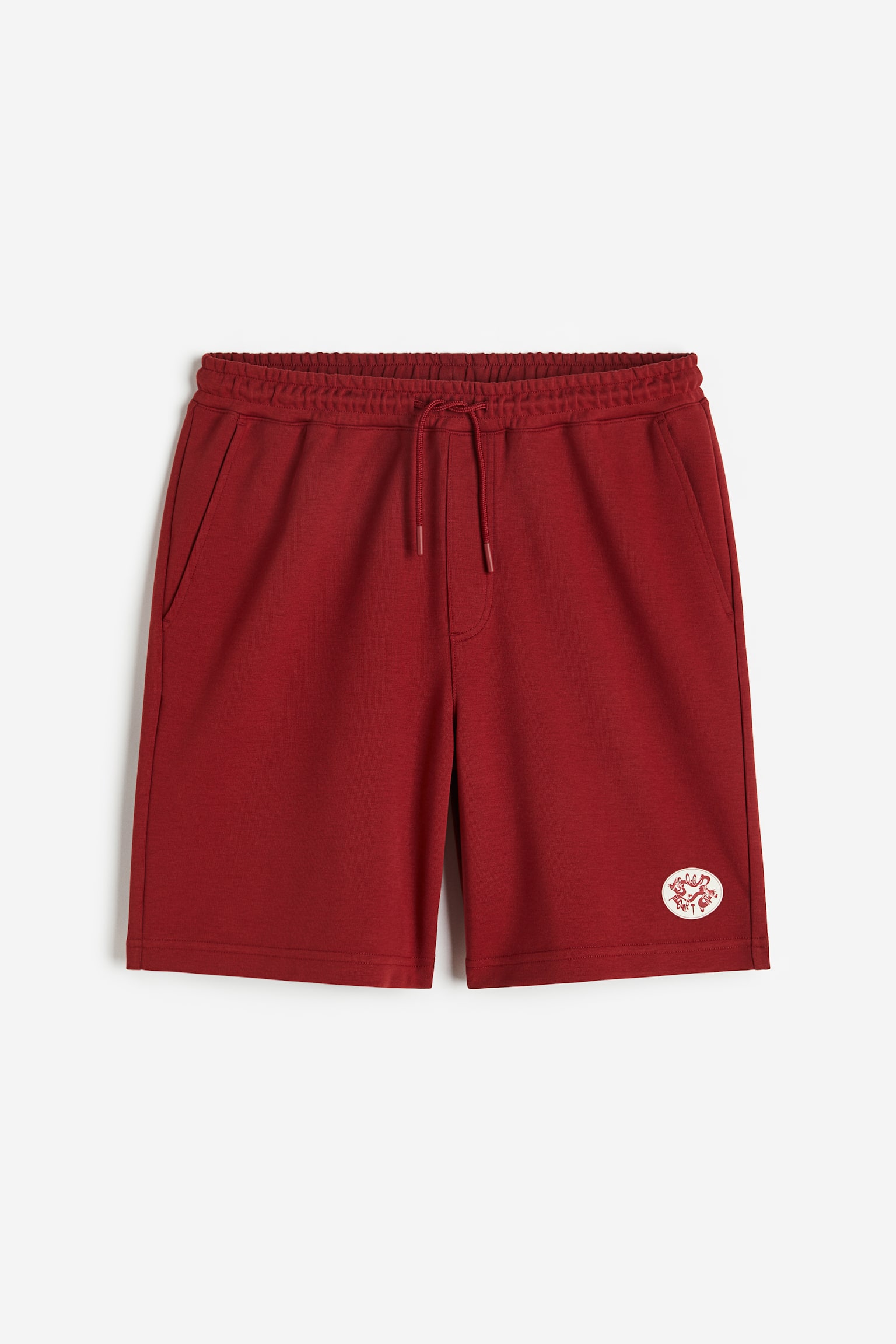 Loose Fit Jersey shorts - Red/Black - 2