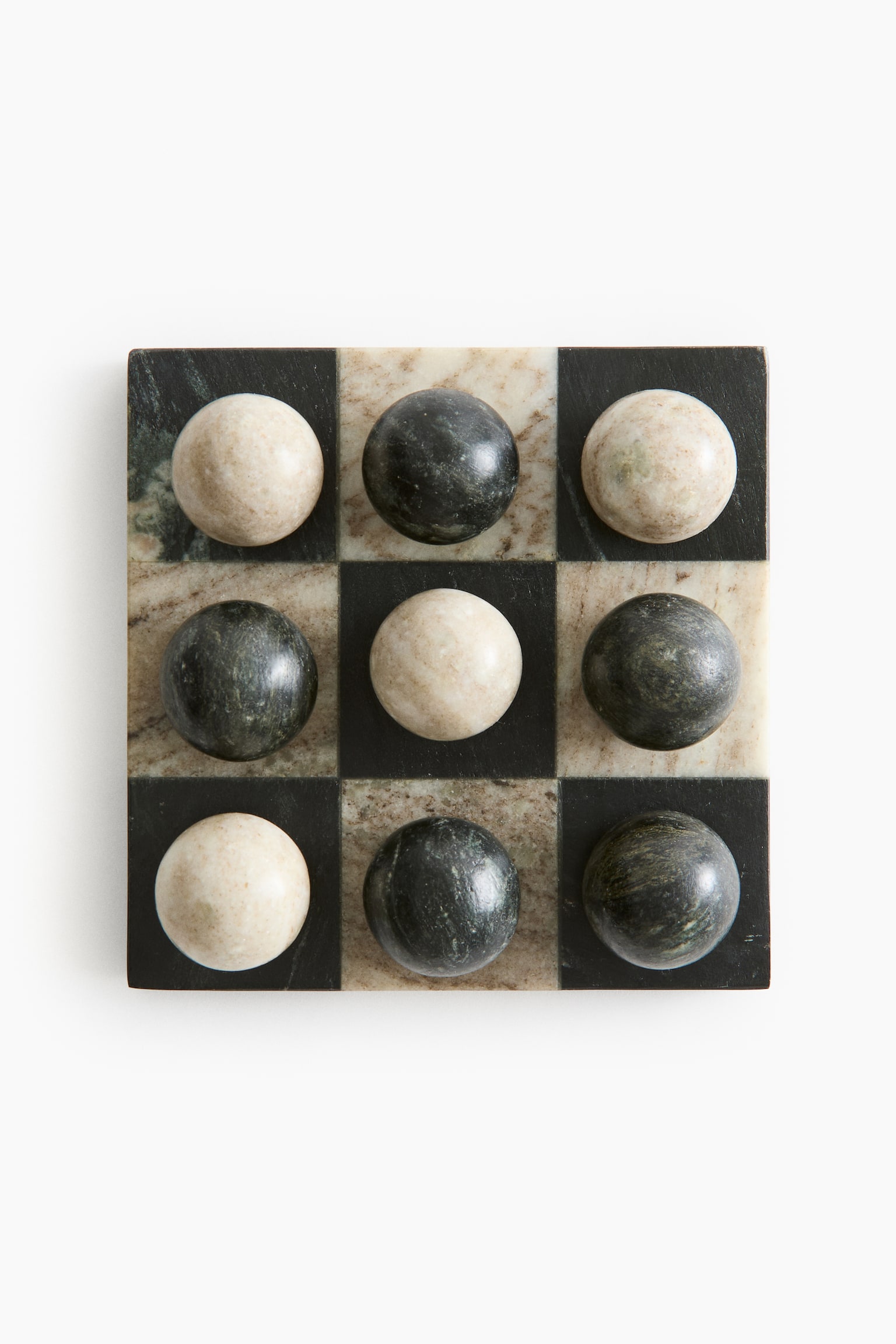 Marble board game - Beige/Black checked - 7