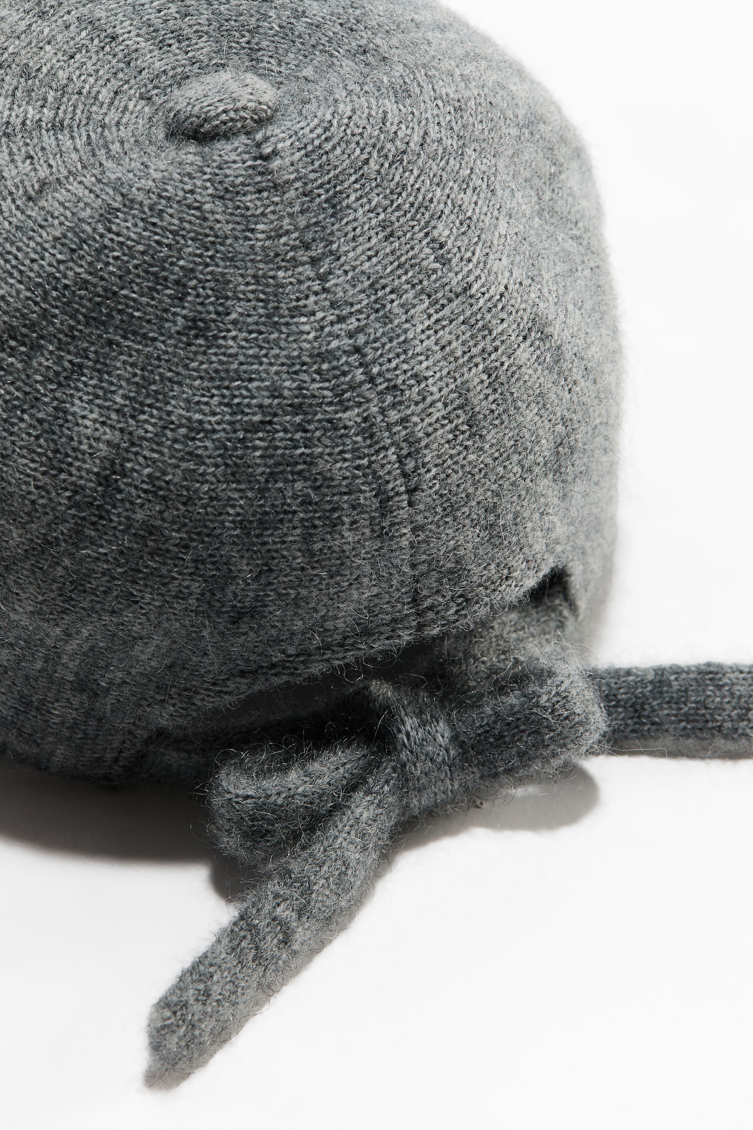Женская кепка H&M Knit Mohair-Blend, цвет: Серый меланжевый — фото 4