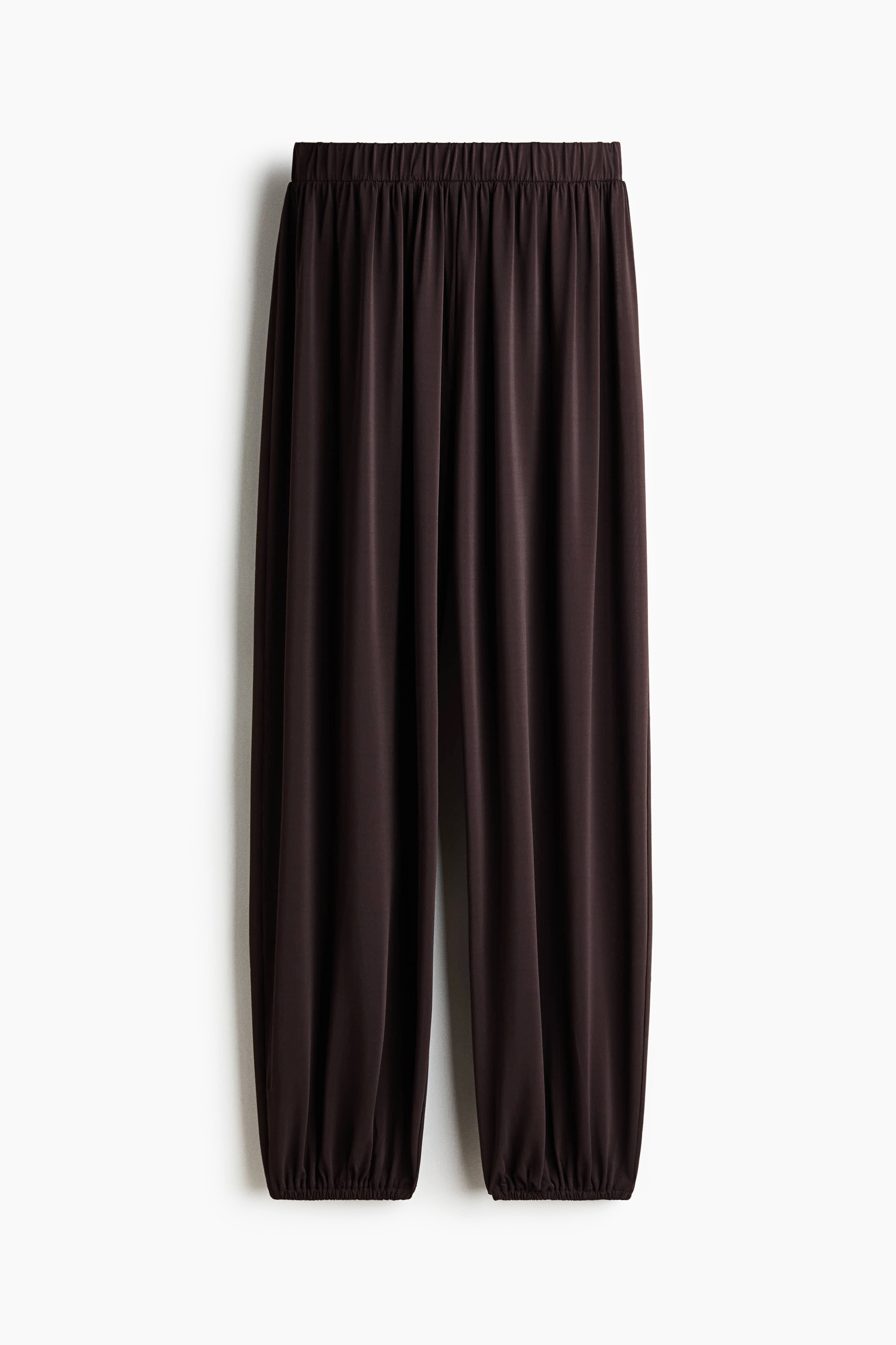Pull-on broek met ballonpijpen - Donkerbruin/Lichtbeige